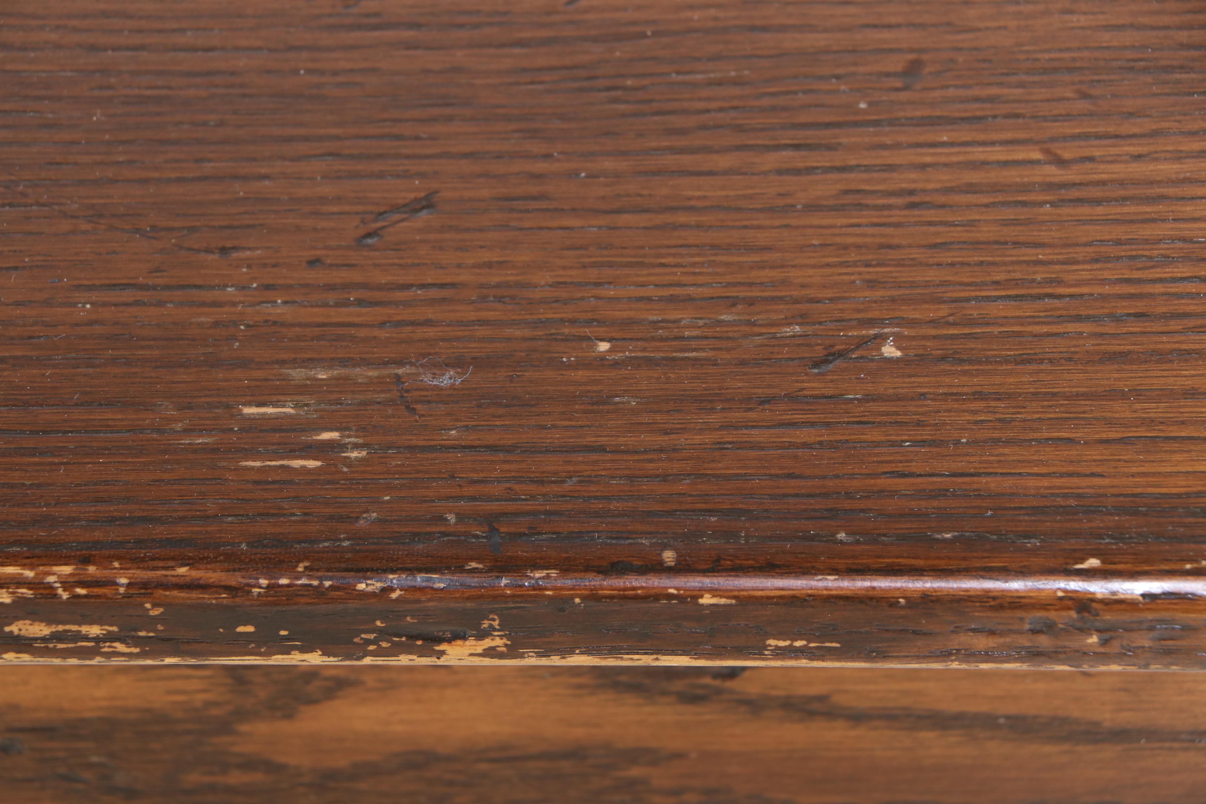 George III Style Oak Writing Table, 20th Century