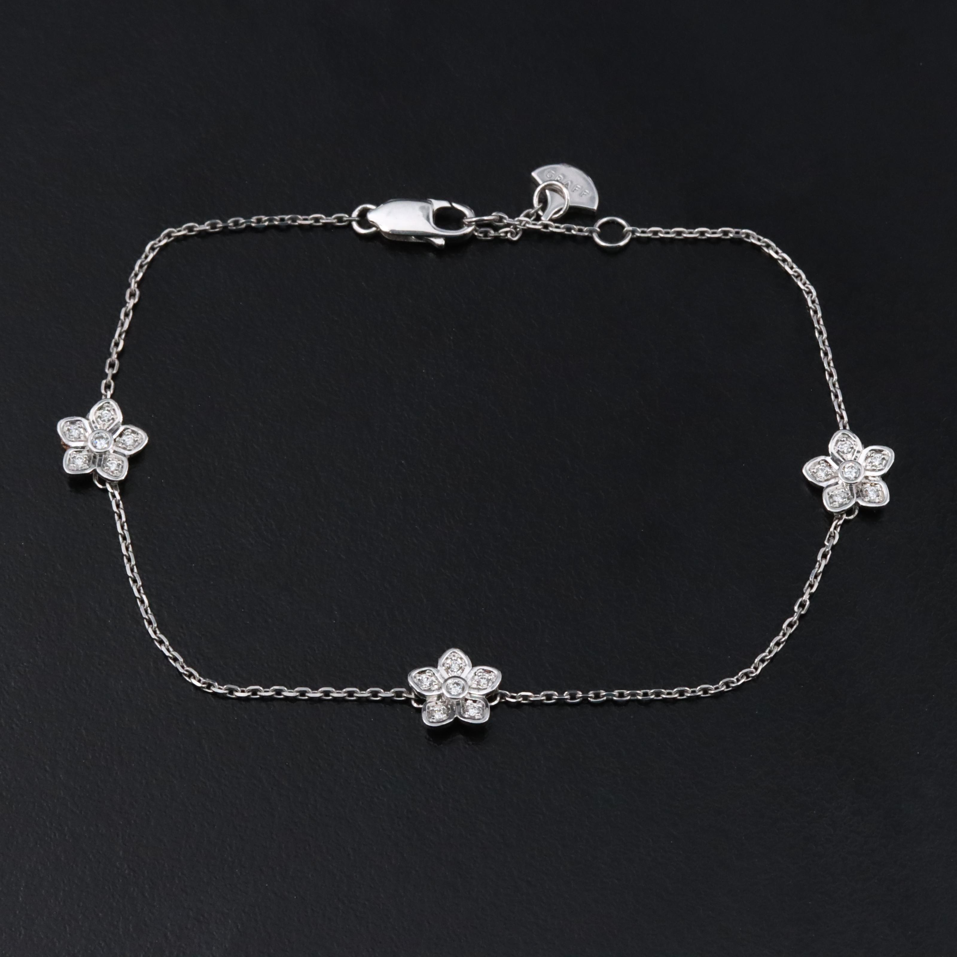 Graff Wild Flower 18K Diamond Petite Pavè Bracelet