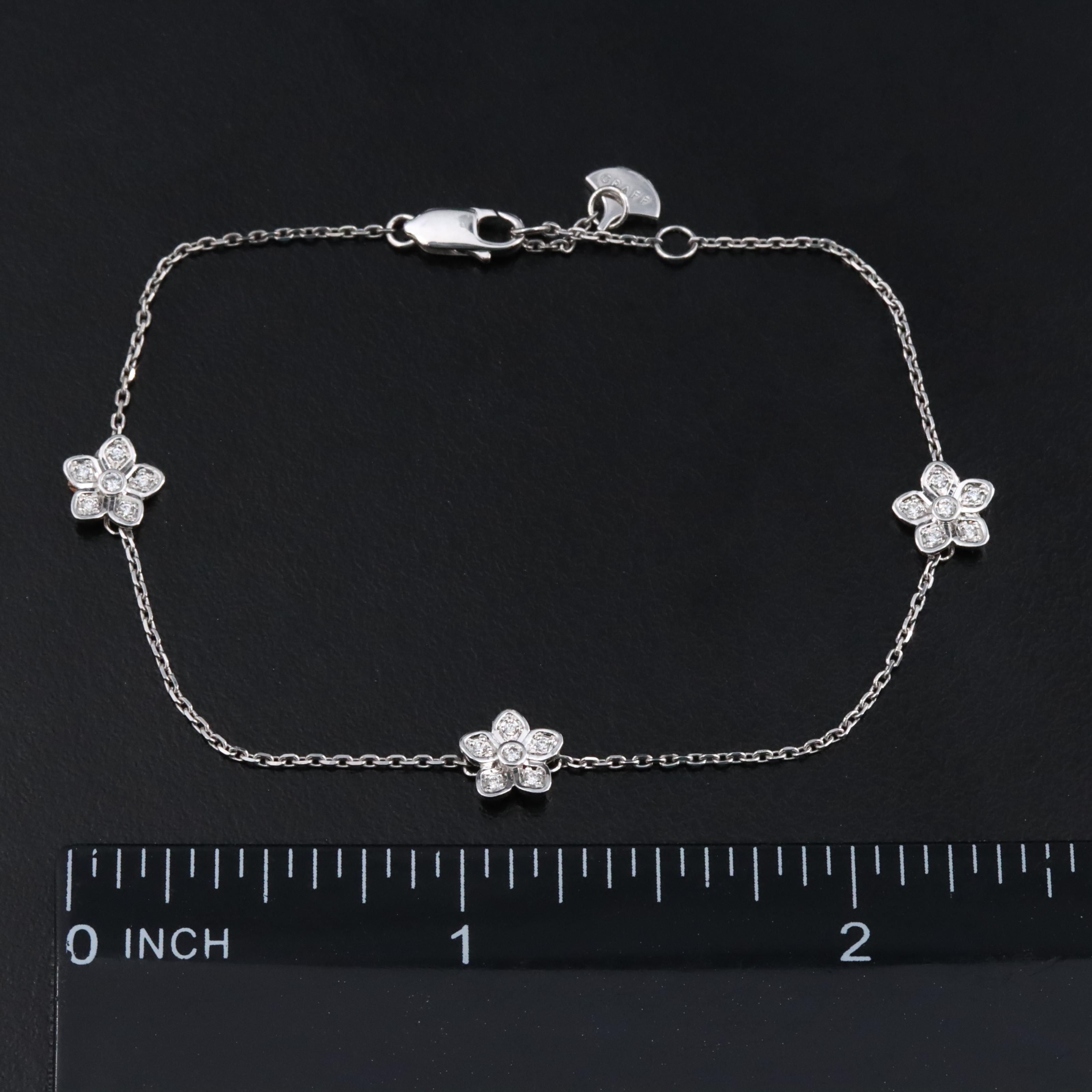 Graff Wild Flower 18K Diamond Petite Pavè Bracelet