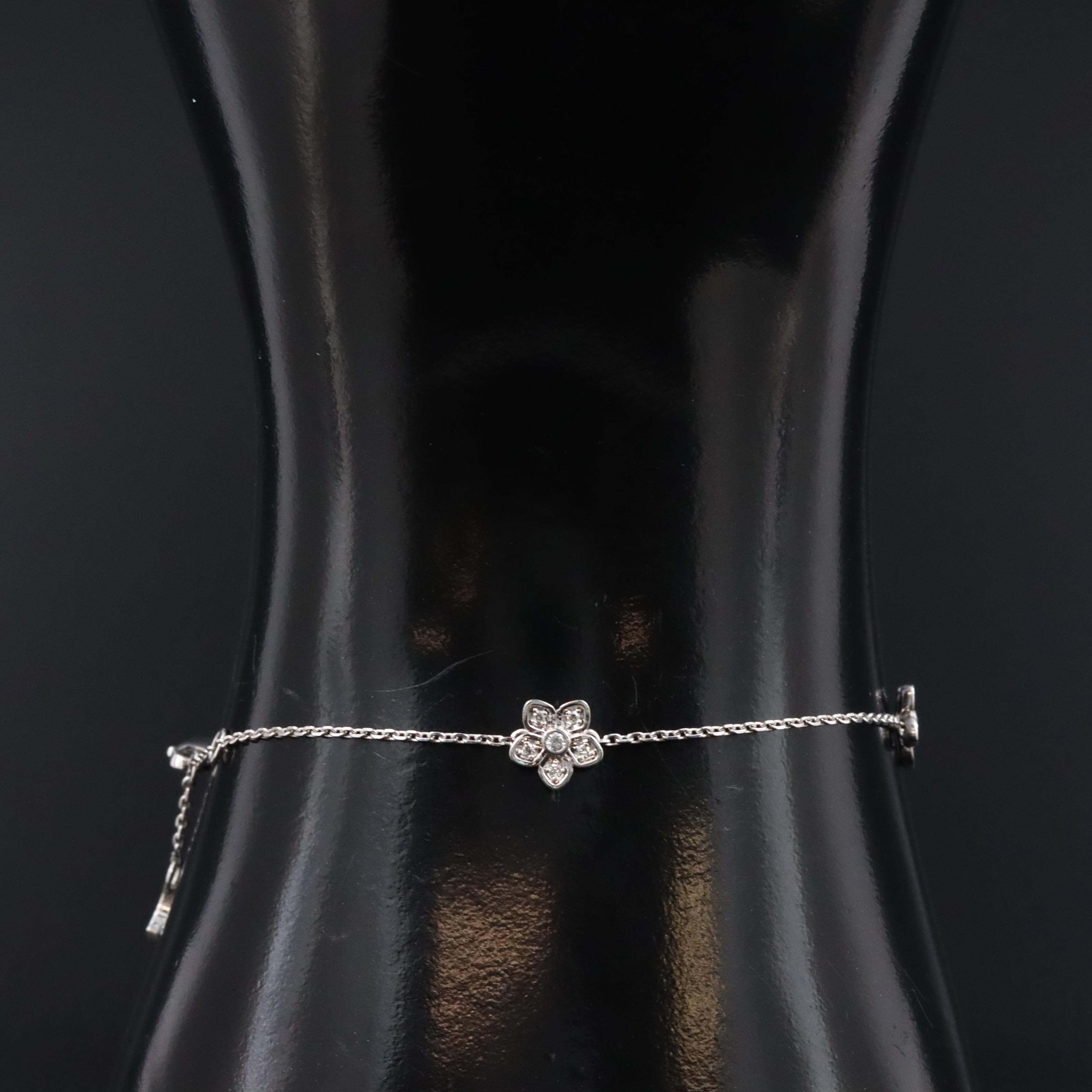 Graff Wild Flower 18K Diamond Petite Pavè Bracelet