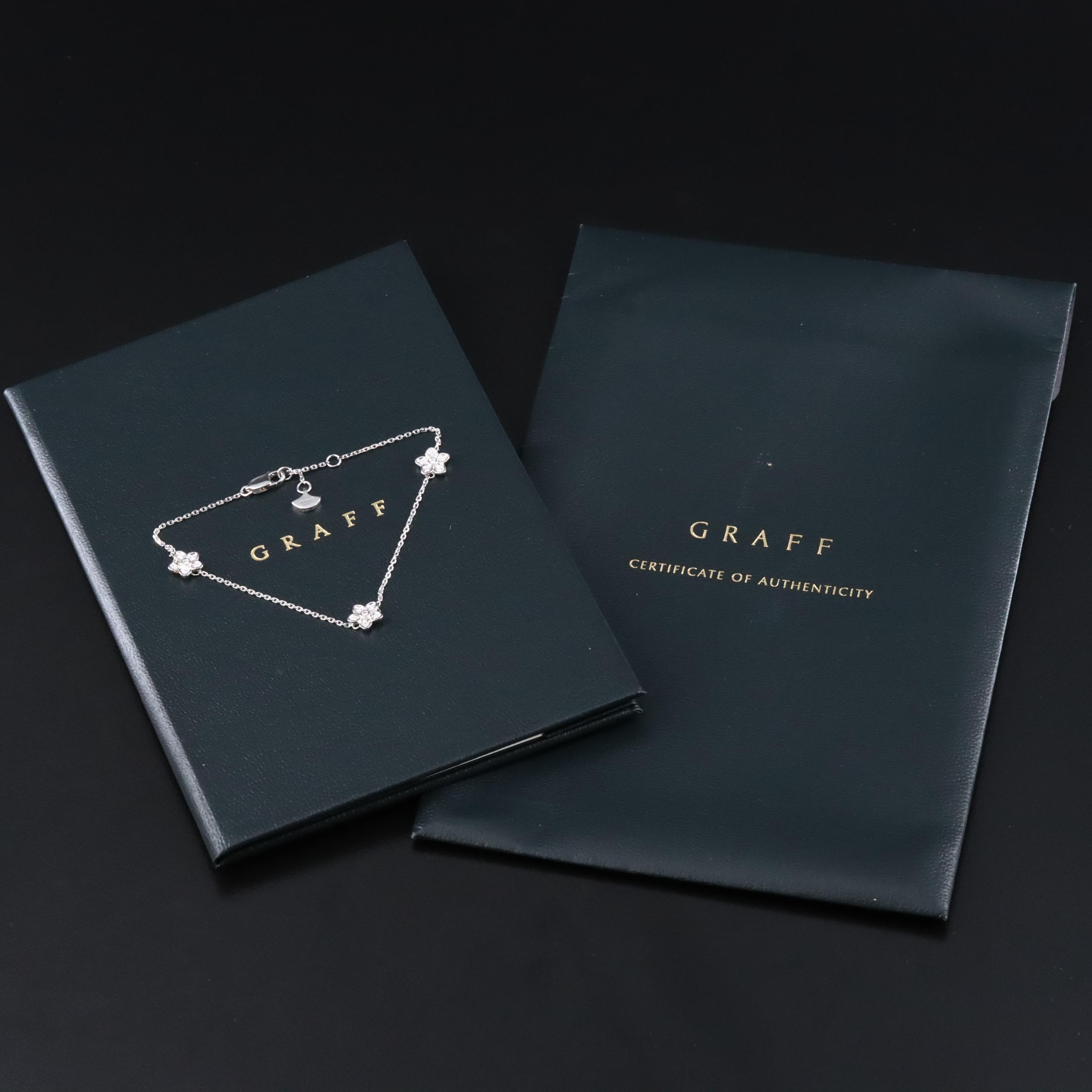 Graff Wild Flower 18K Diamond Petite Pavè Bracelet