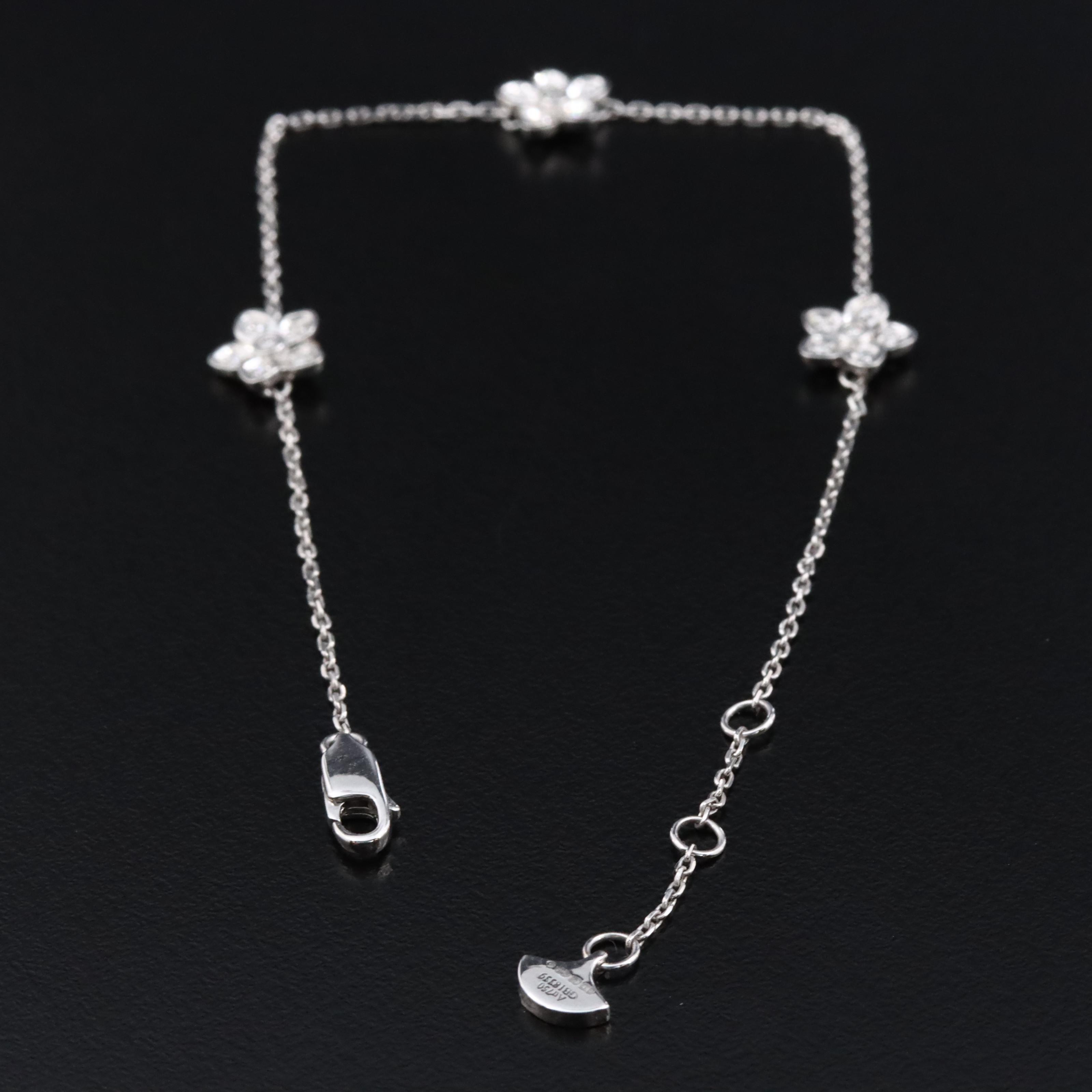 Graff Wild Flower 18K Diamond Petite Pavè Bracelet