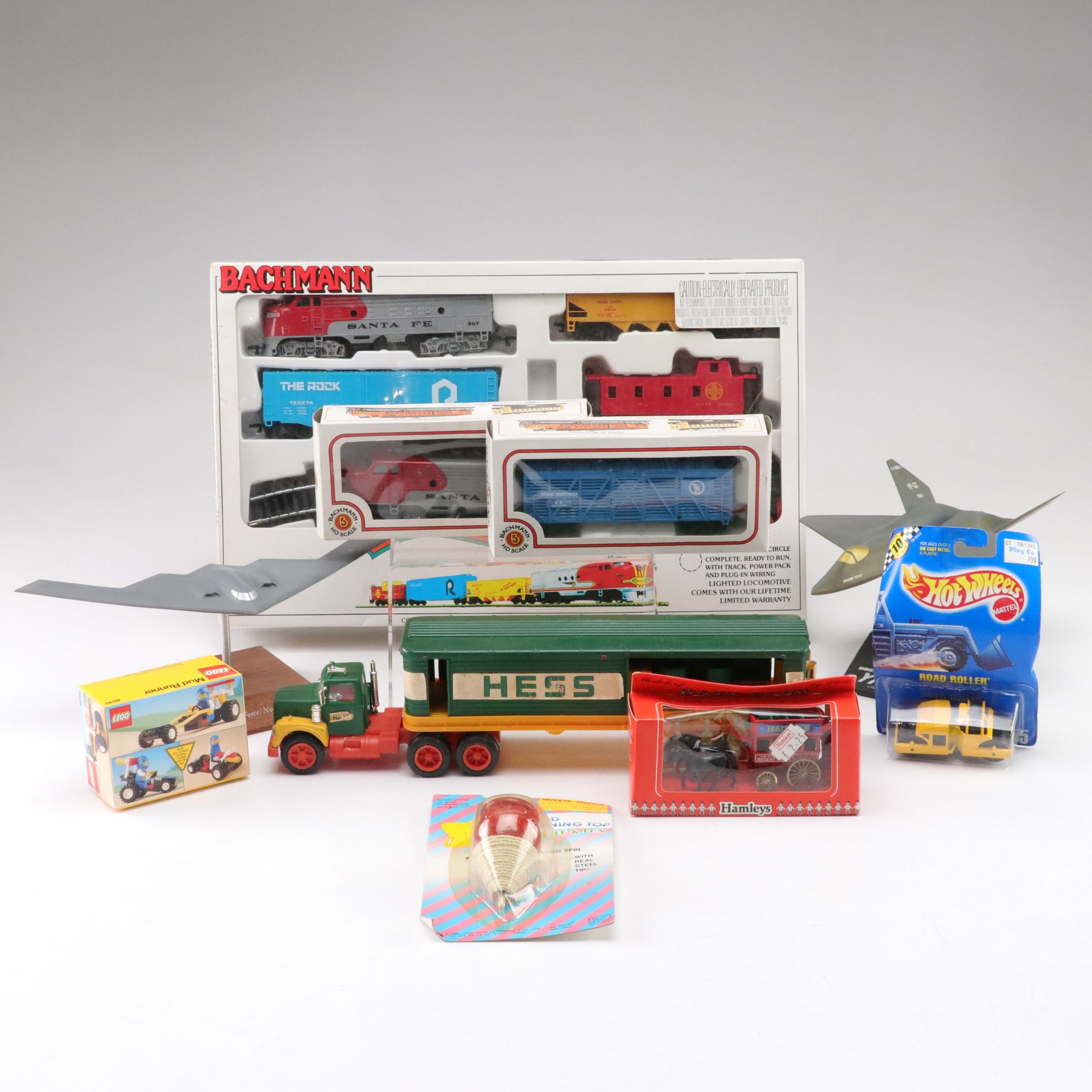Hot Wheels Diecast Cars, Bachmann Trains, Lego Mud Runner, and More