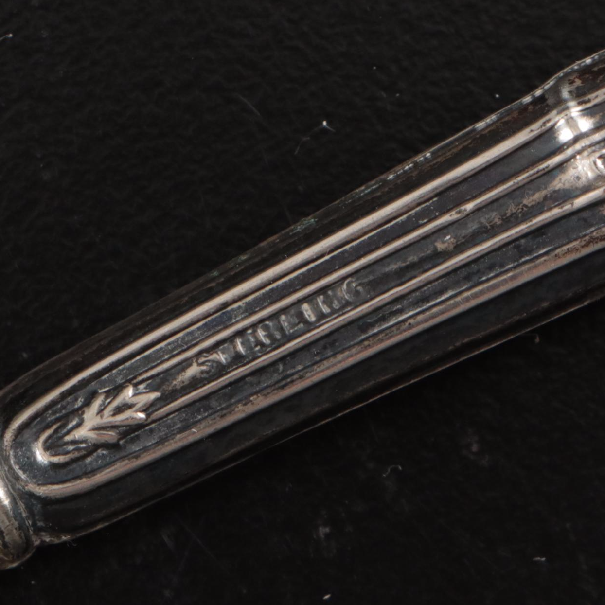 Art Deco French Ivory Candlesticks with Other Vanity Accessories