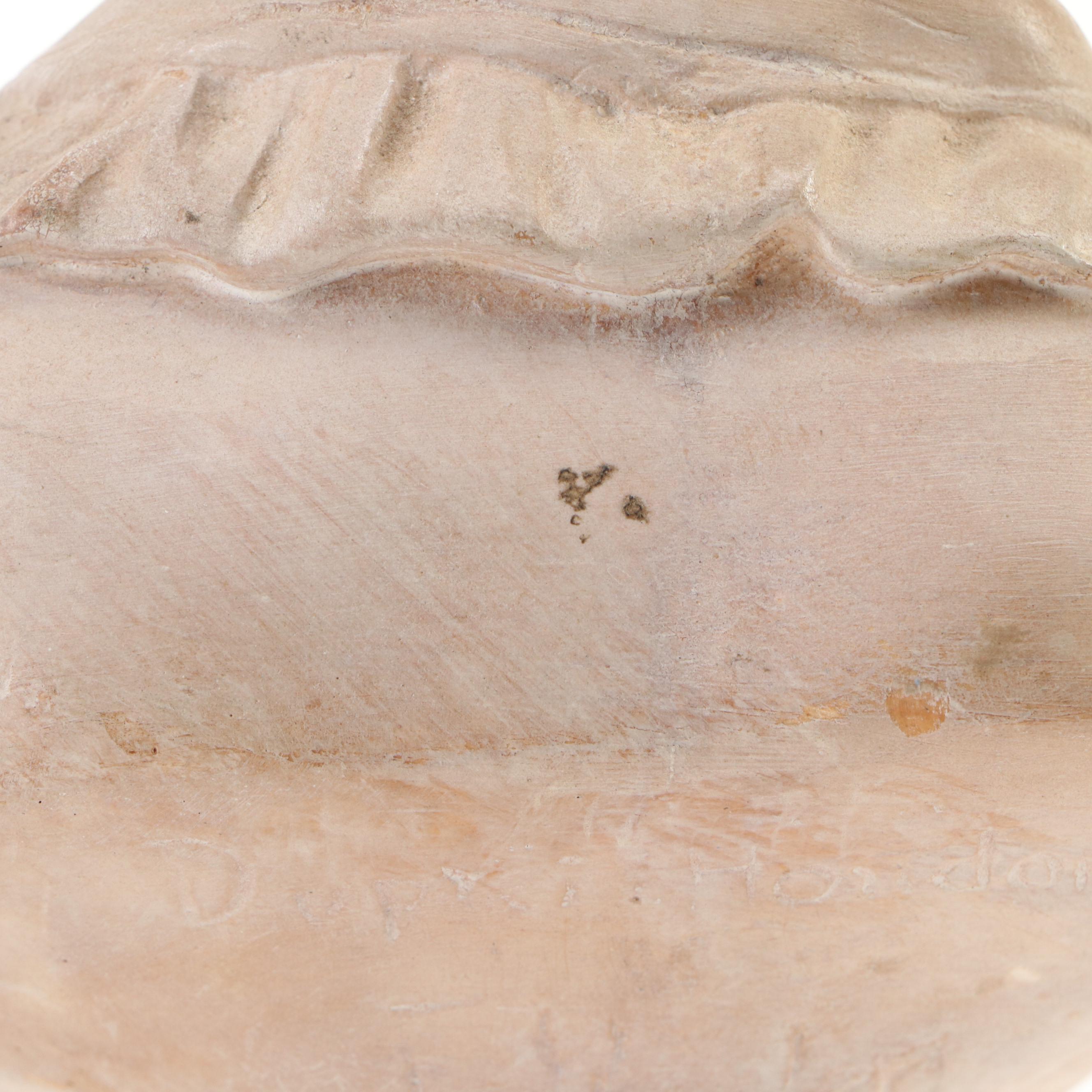 Boy and Girl Borghese Chalkware Busts After Jean-Antoine Houdon