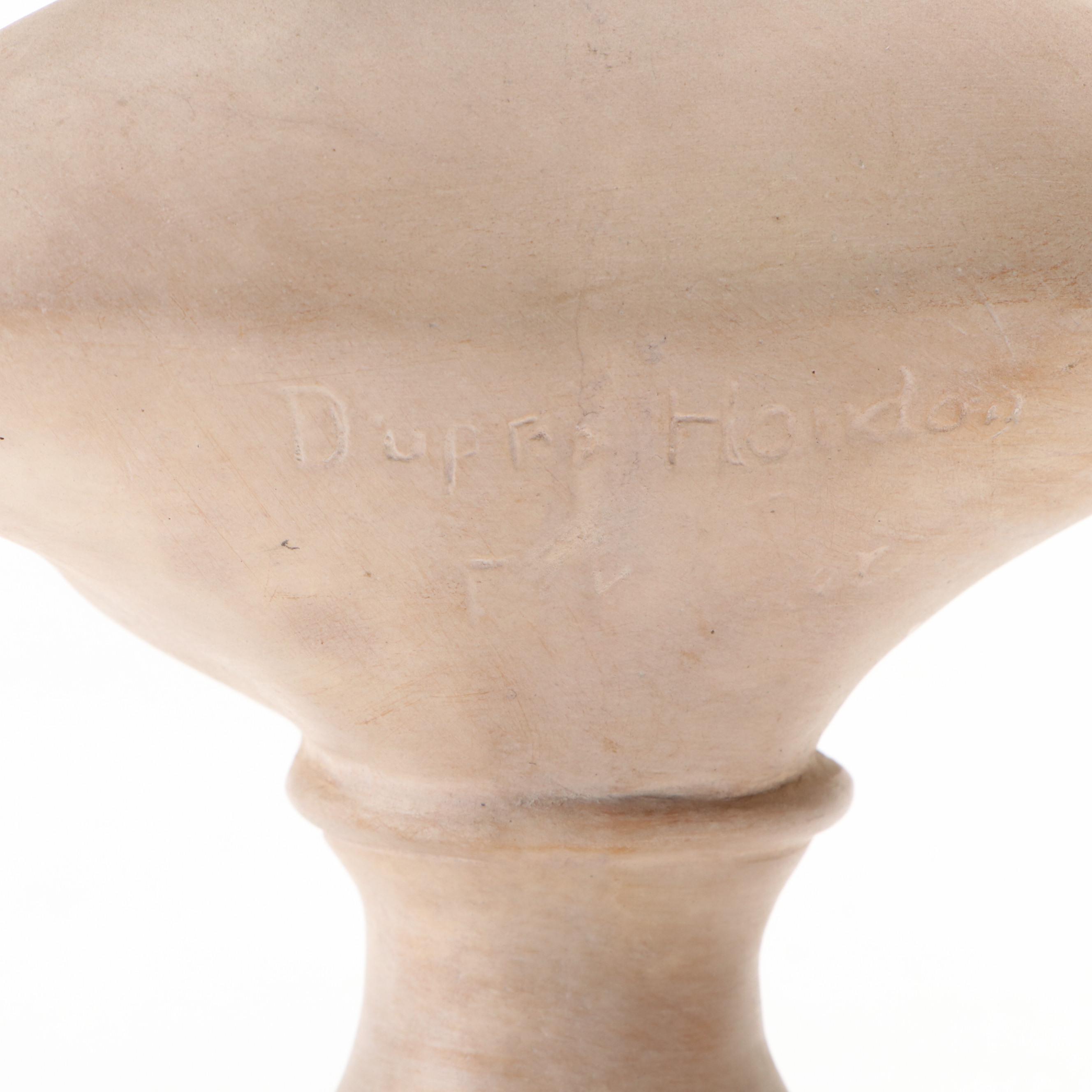 Boy and Girl Borghese Chalkware Busts After Jean-Antoine Houdon