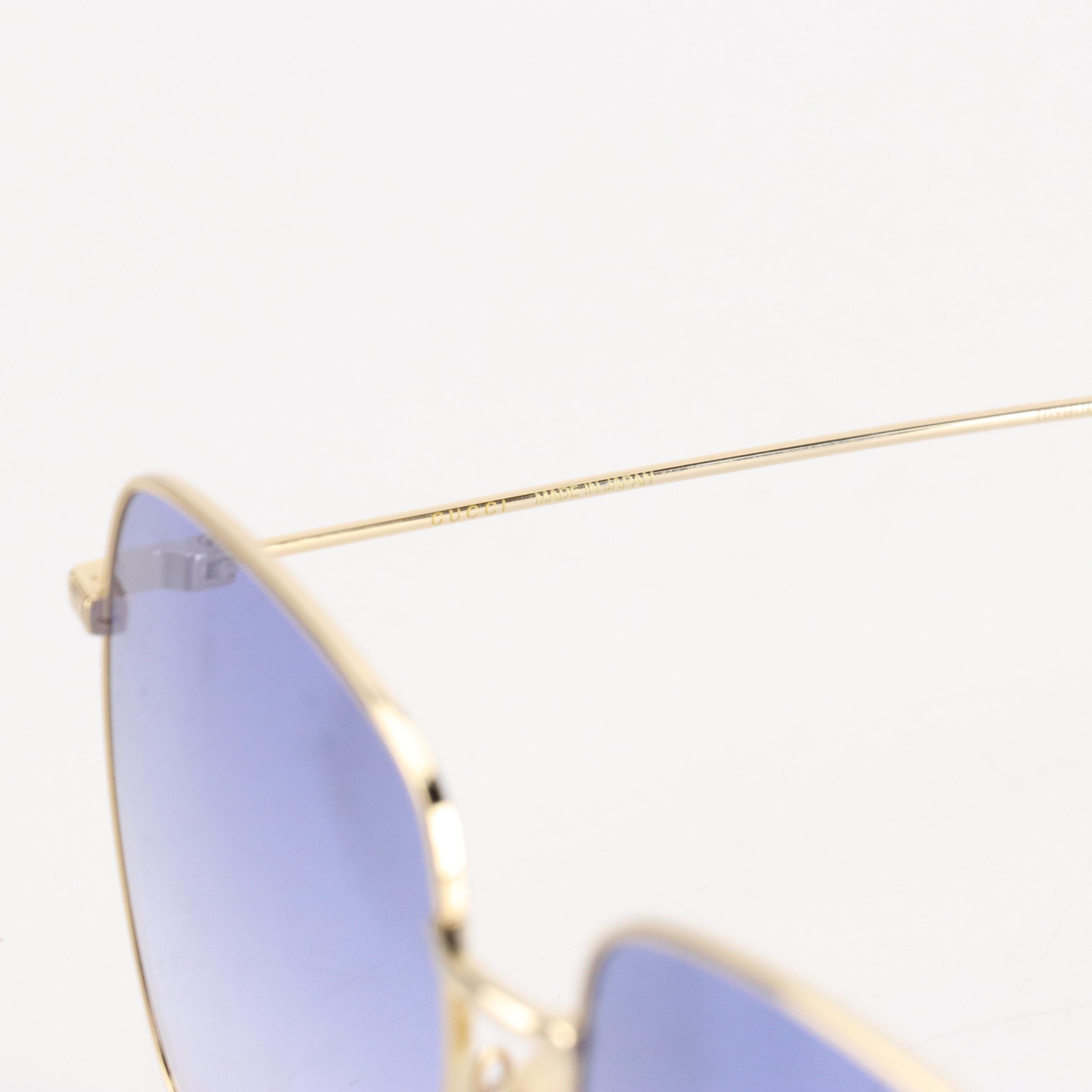 Gucci GG1031S 004 Oversized Square Sunglasses in Dangling GG Hearts