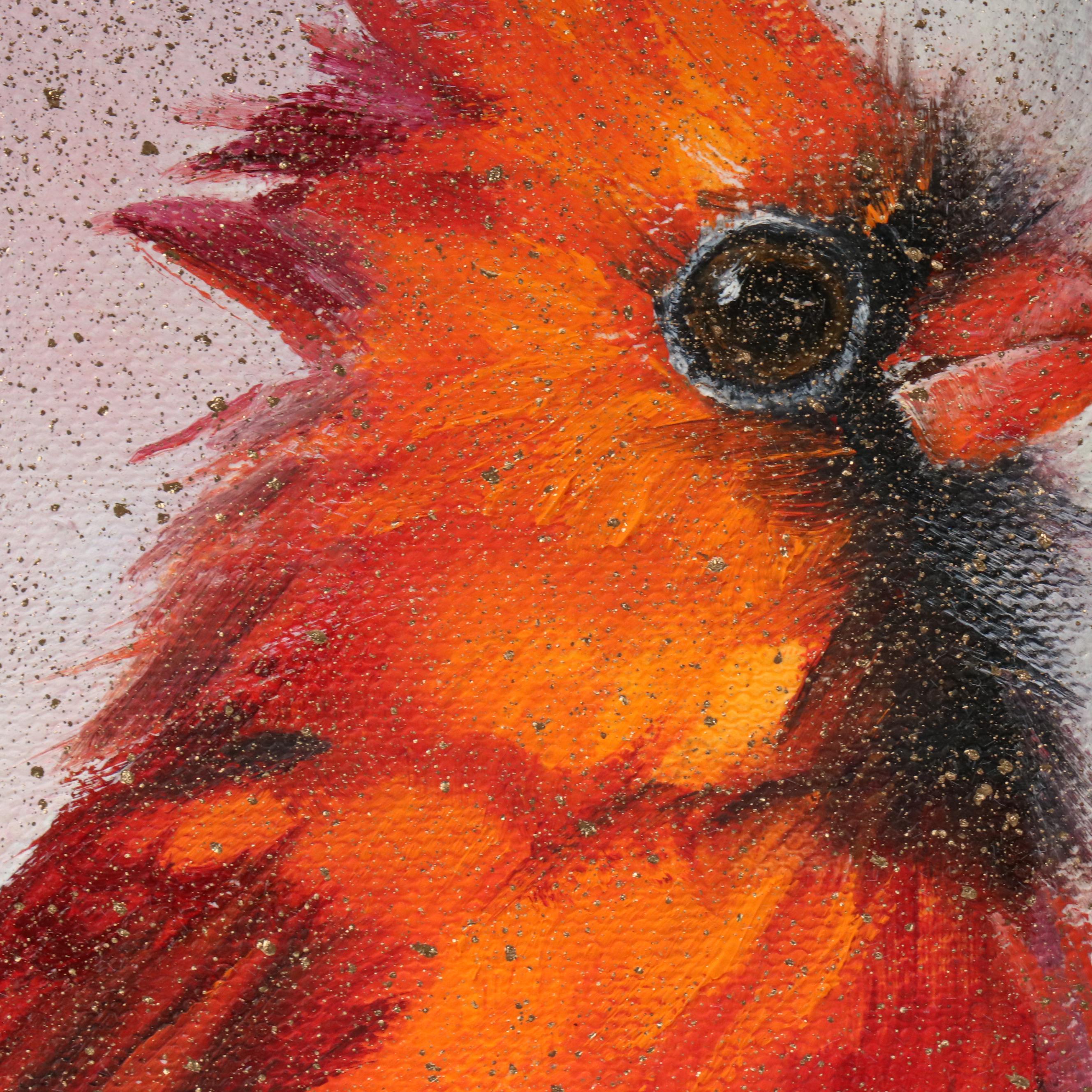 Inga Kovalenko Oil Painting of Cardinal, 2025