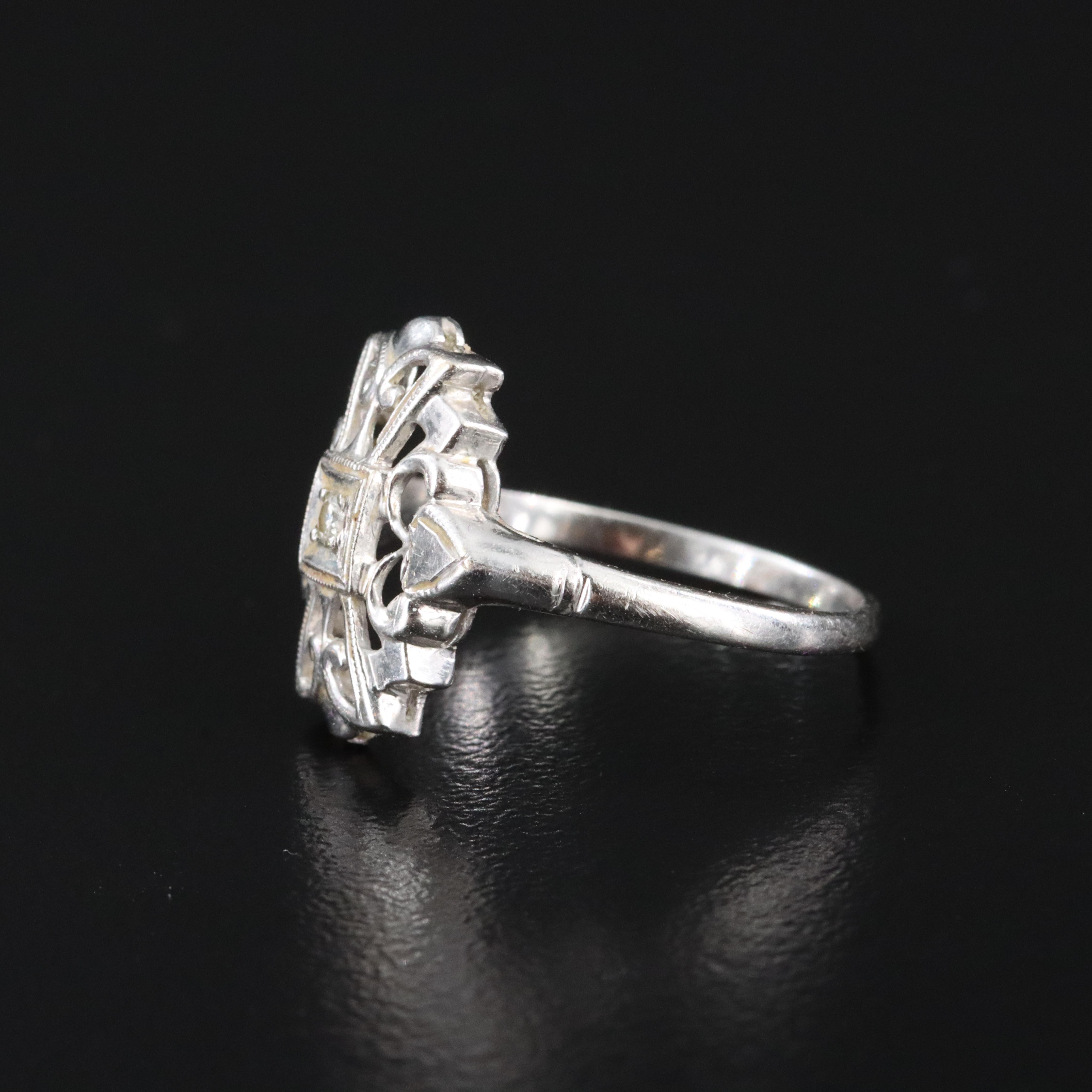 14K 0.03 CT Diamond Ring
