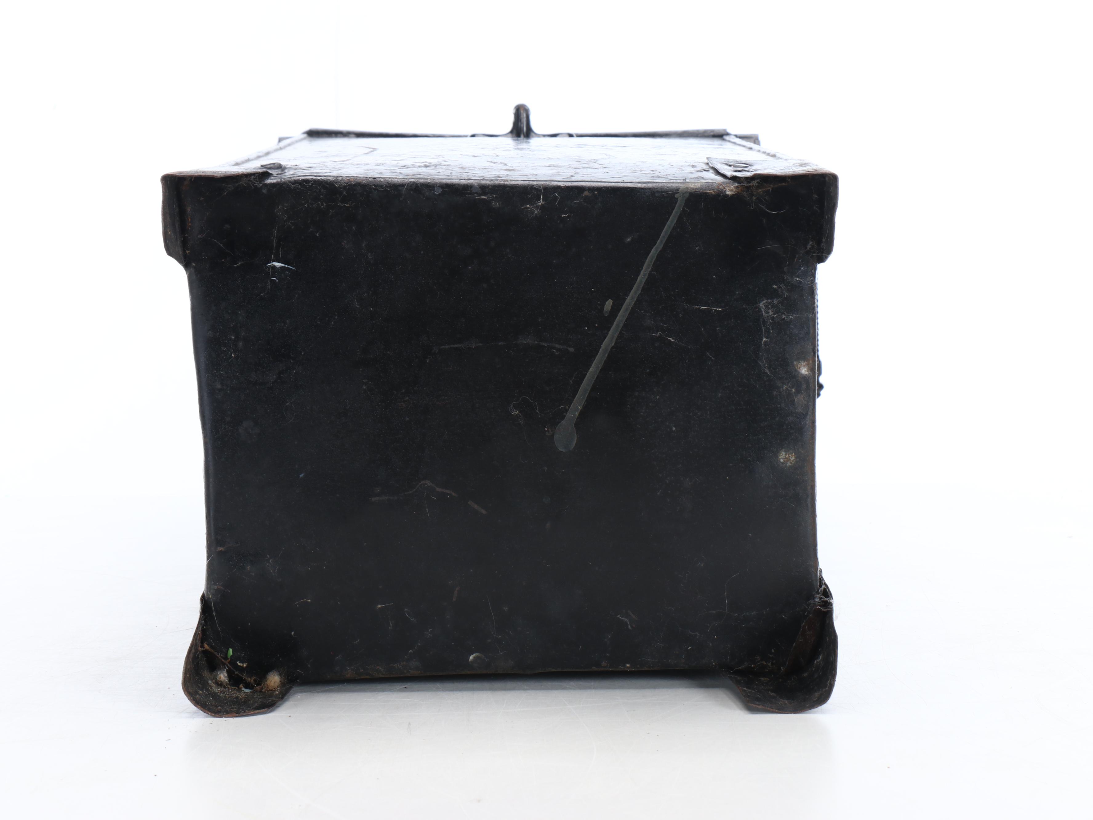 Victorian Hand-Painted Tole Metal Coal Scuttle, Late 19th Century