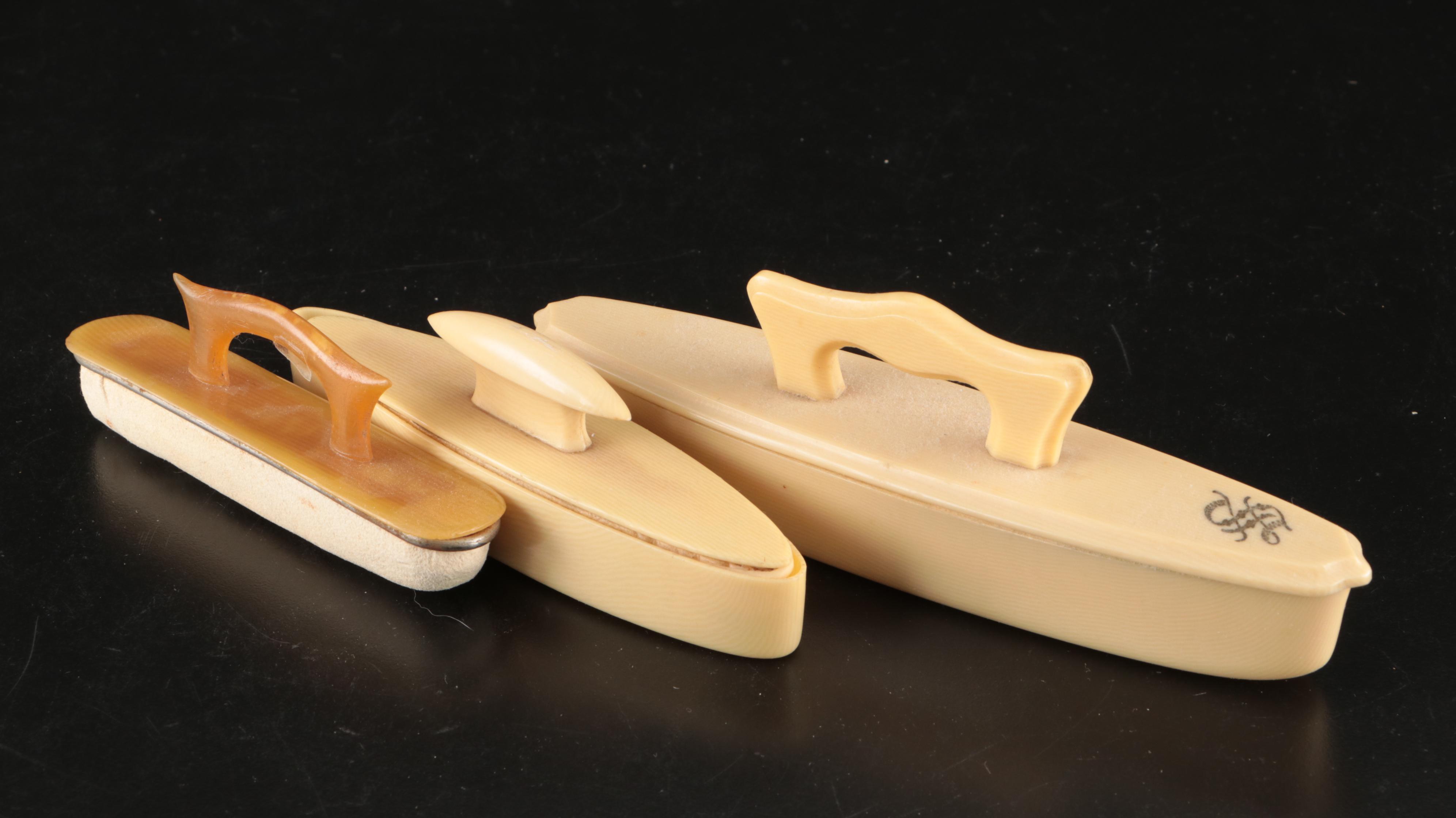 French Ivory Celluloid Ladies Vanity Tray, with Perfume Bottles and More