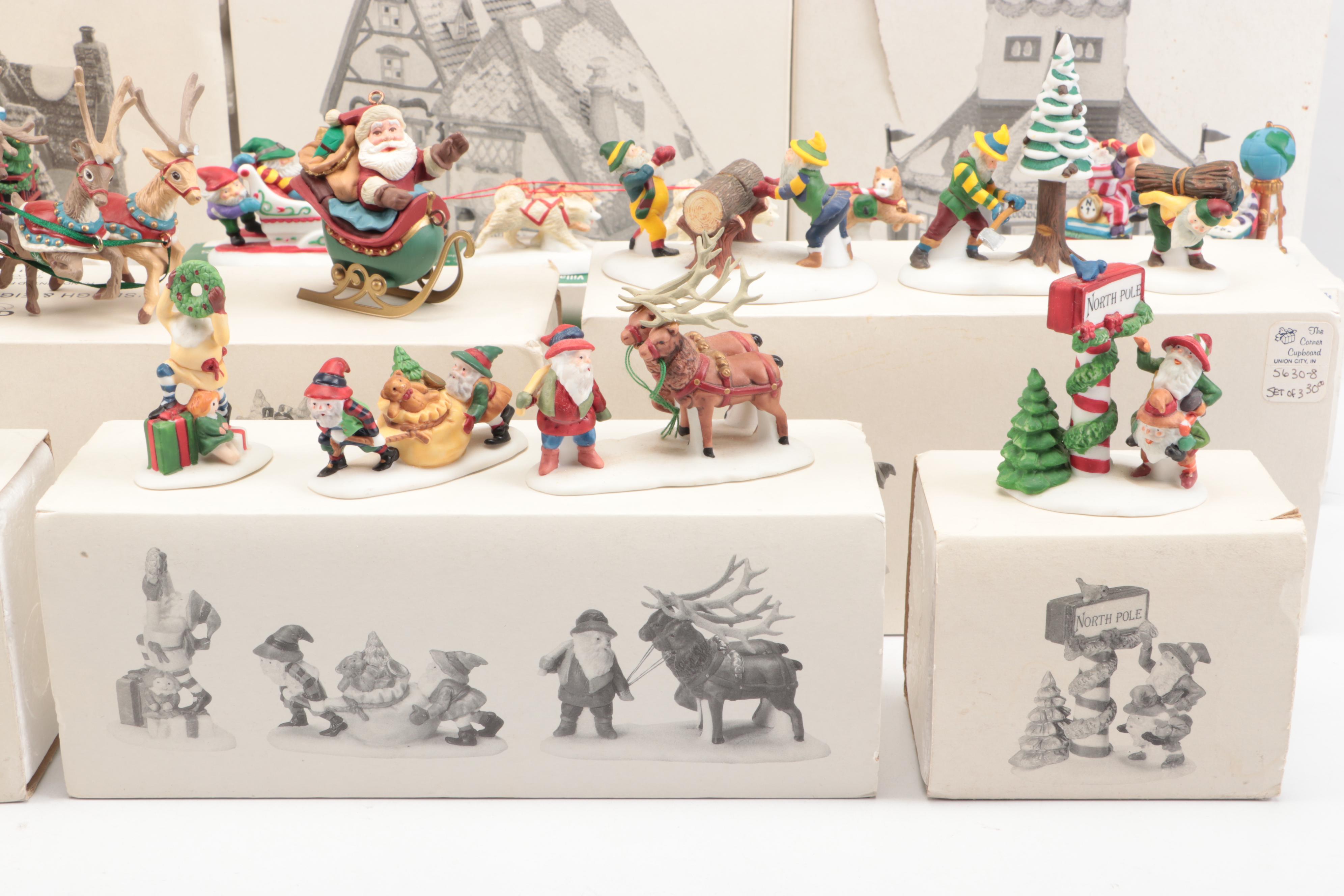 Department 56 Porcelain Christmas Village Featuring "Santa's Workshop" and More