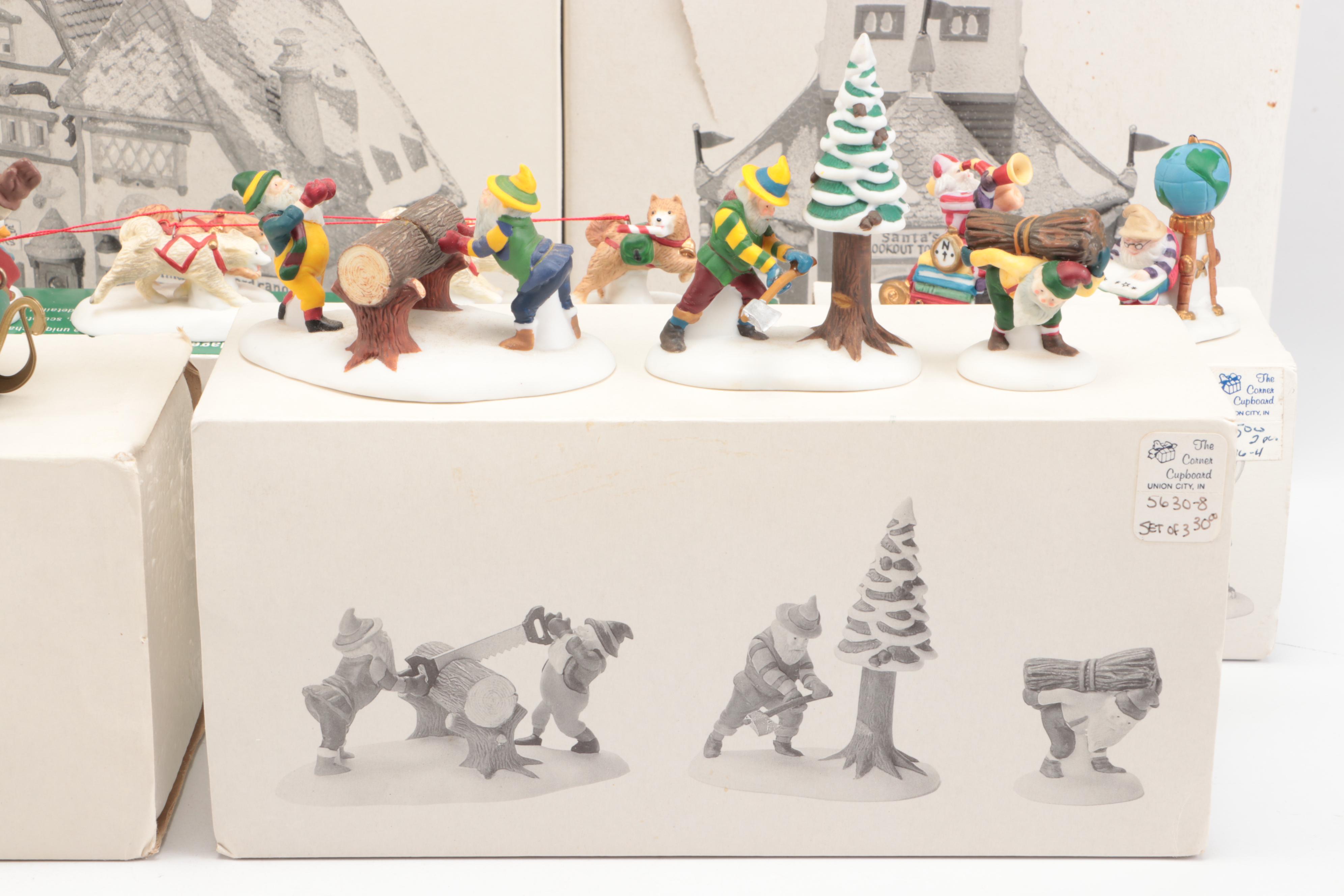 Department 56 Porcelain Christmas Village Featuring "Santa's Workshop" and More