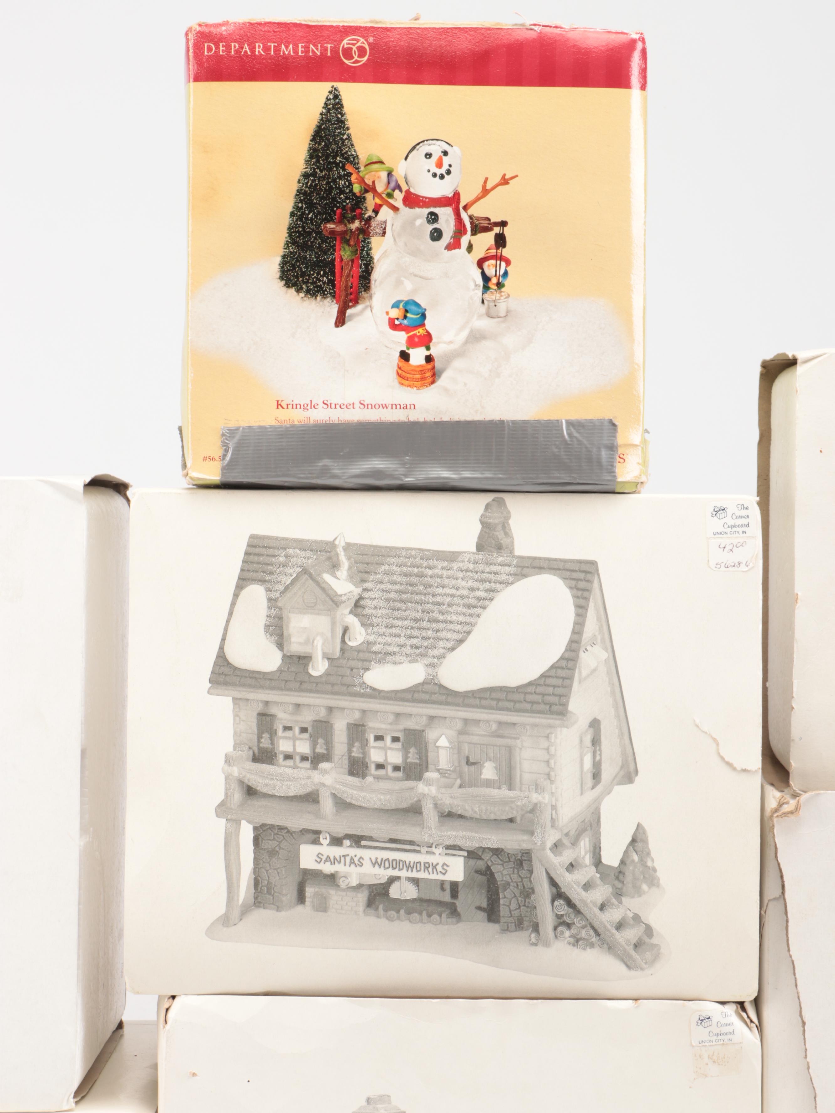 Department 56 Porcelain Christmas Village Featuring "Santa's Workshop" and More
