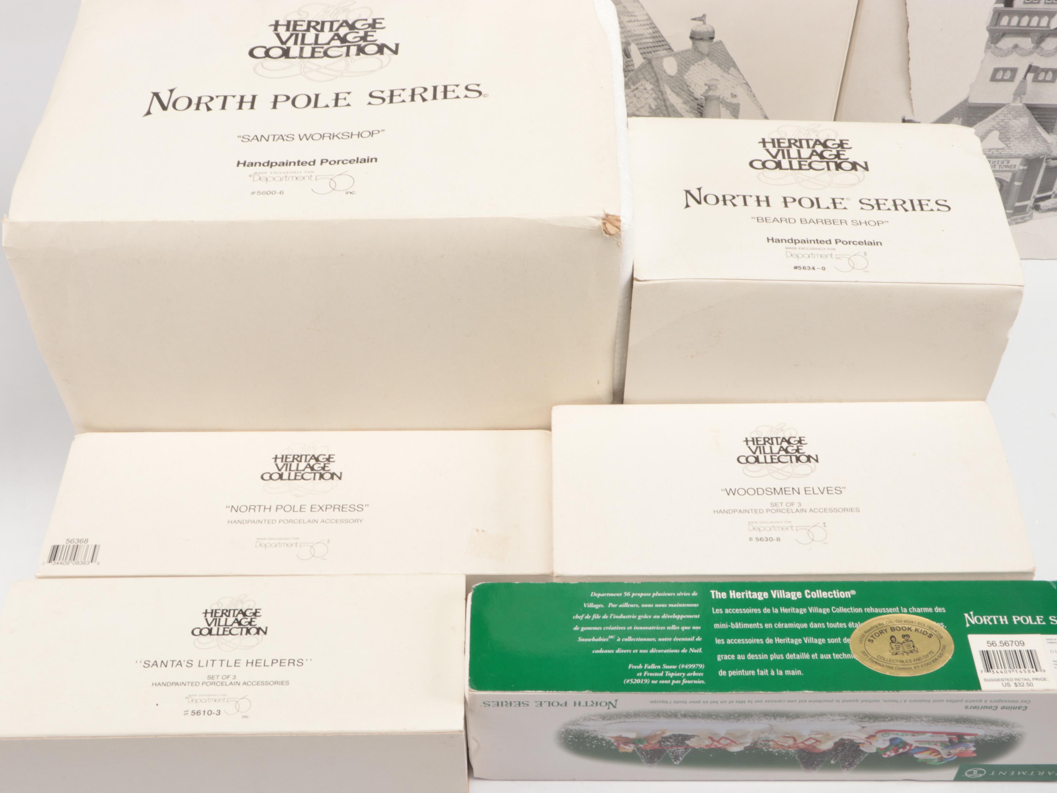 Department 56 Porcelain Christmas Village Featuring "Santa's Workshop" and More