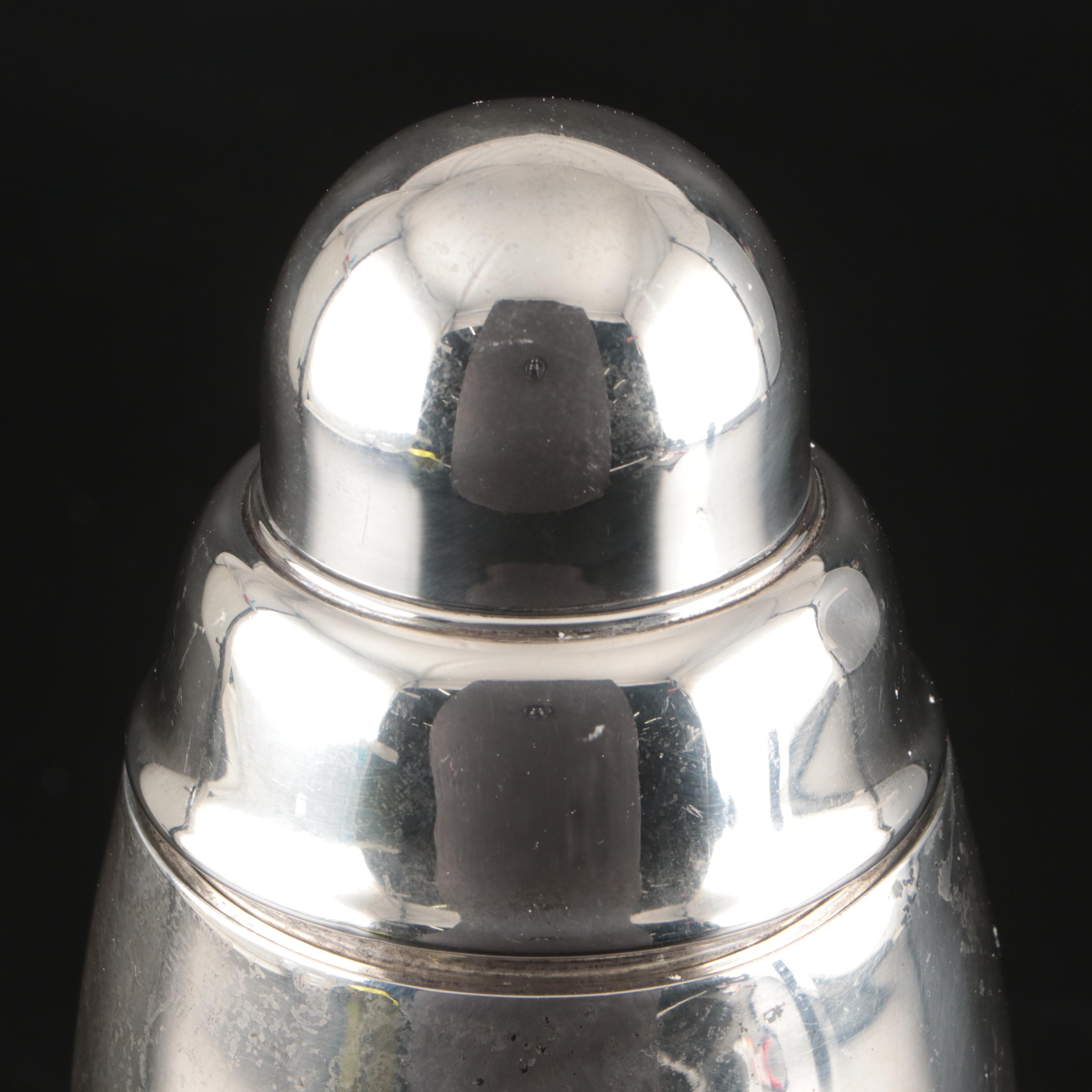 Art Deco Sterling Silver Cocktail Shaker, 20th Century