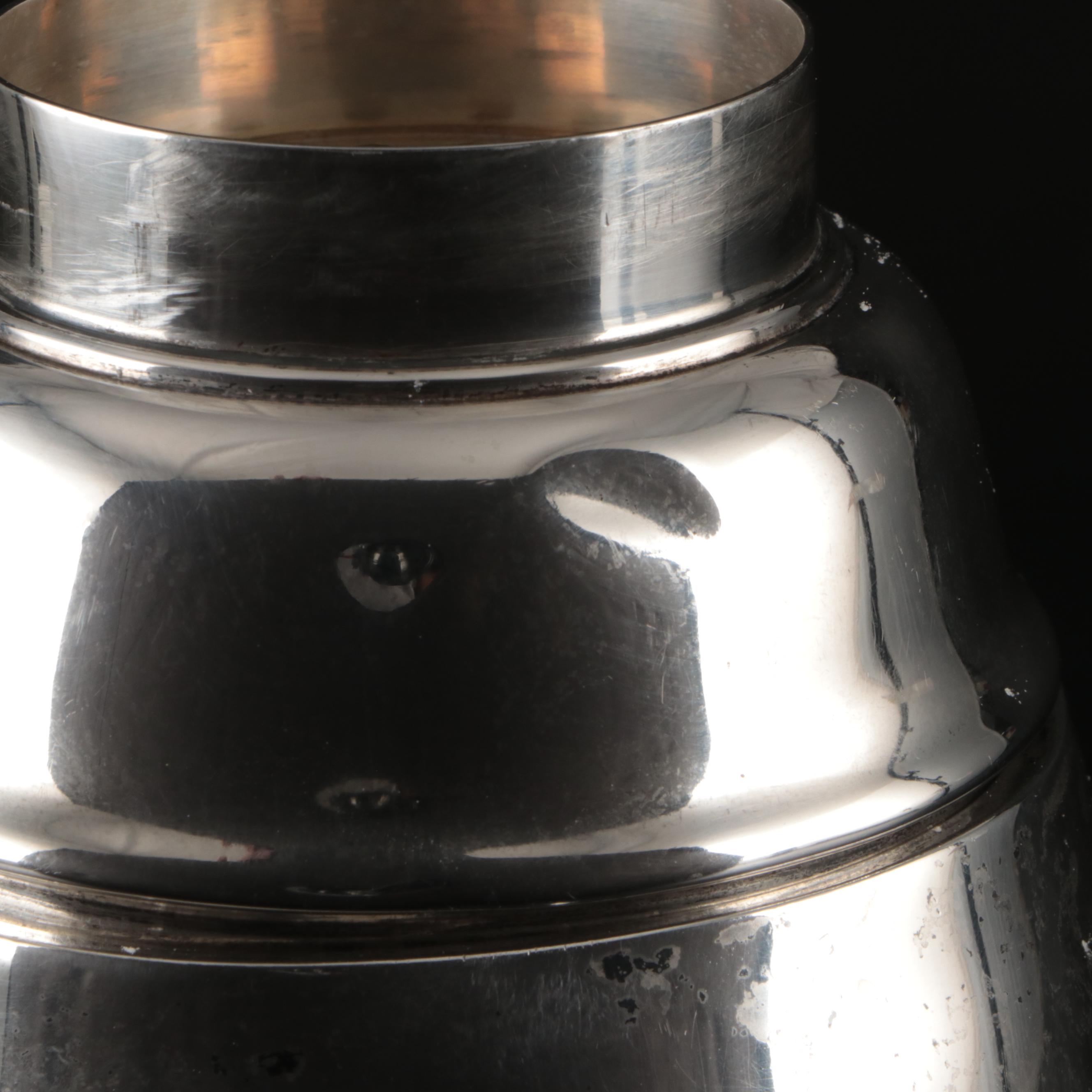 Art Deco Sterling Silver Cocktail Shaker, 20th Century