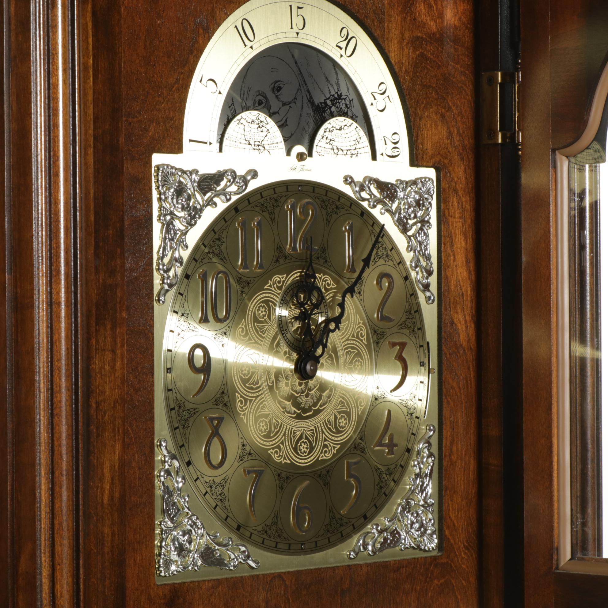 Seth Thomas Grandfather Clock in Walnut Case