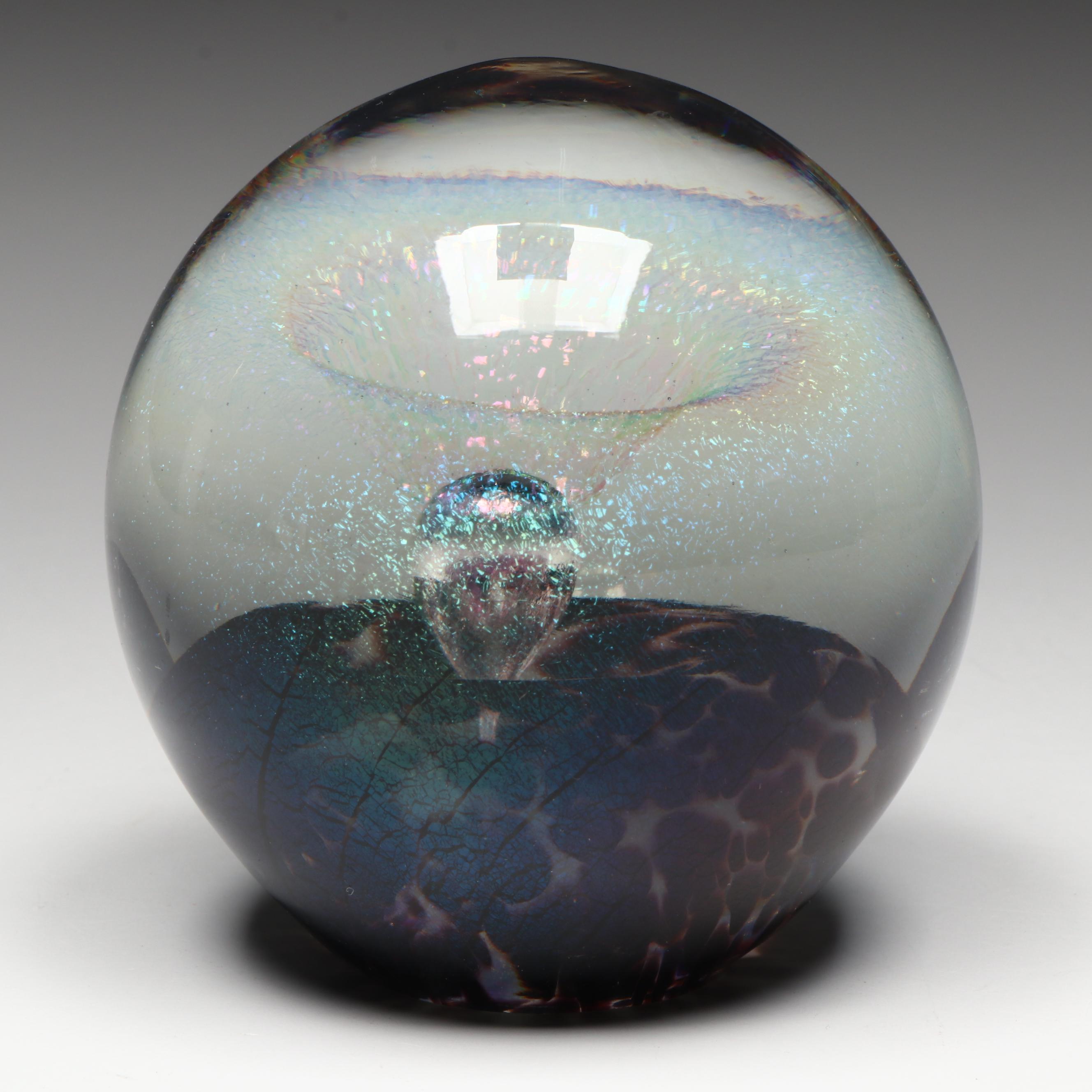 Robert Eickholt Art Glass Paperweight, 1996