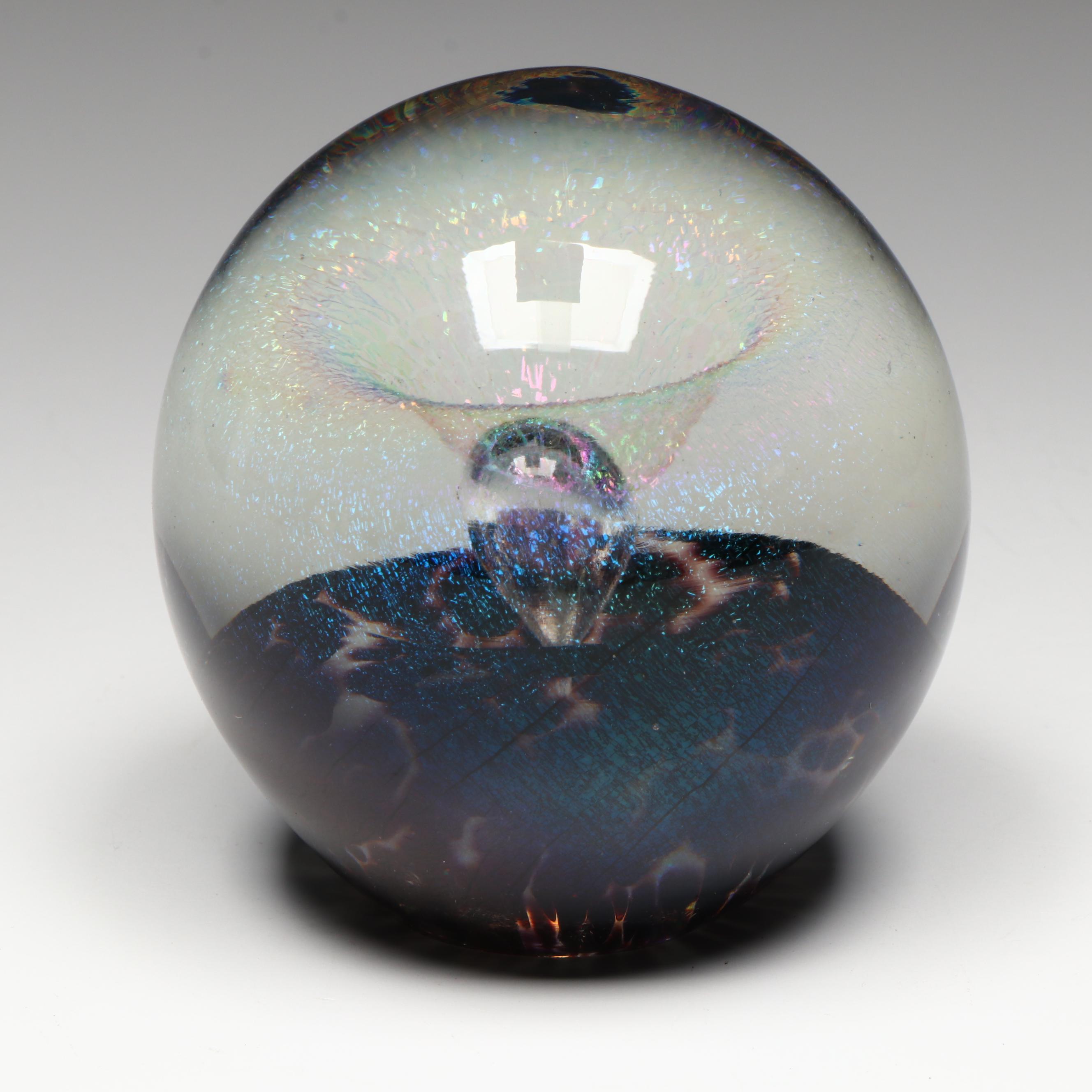 Robert Eickholt Art Glass Paperweight, 1996