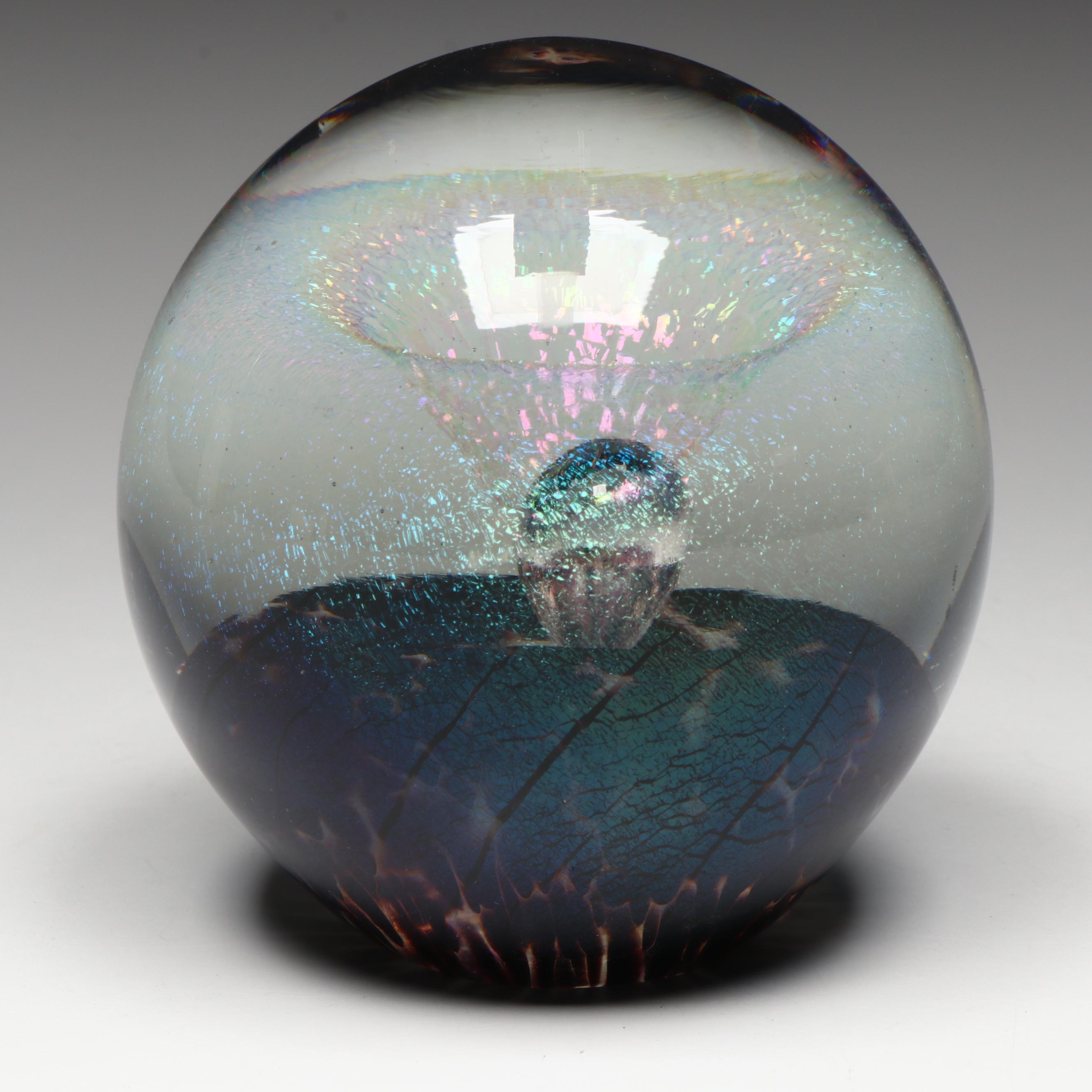 Robert Eickholt Art Glass Paperweight, 1996