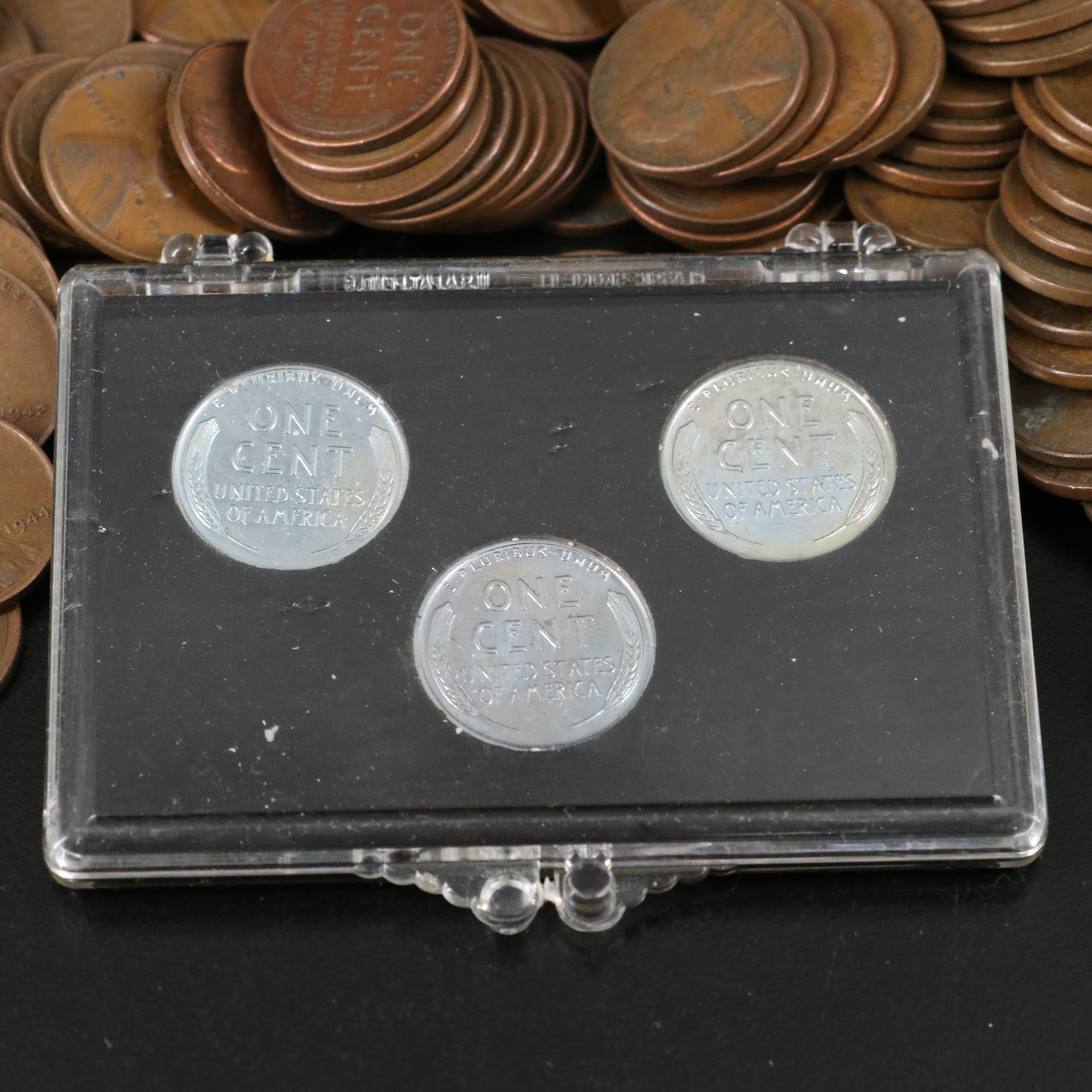 1,000 Lincoln Wheat Cents and 3-Coin WWII Steel Cent Set