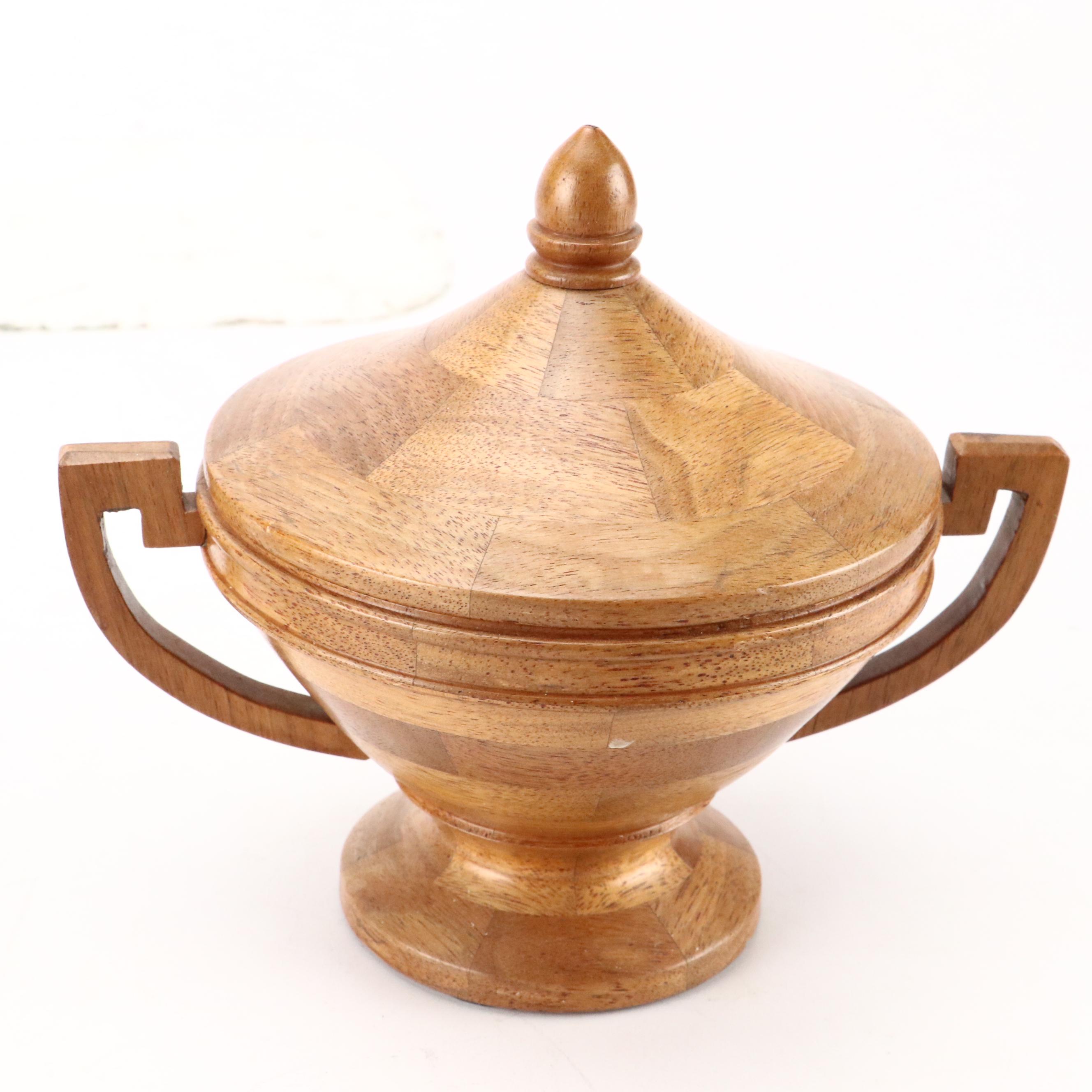 Lathe-Turned Wooden Candlesticks, Carved Wood Fruit, Faux Acorns and More