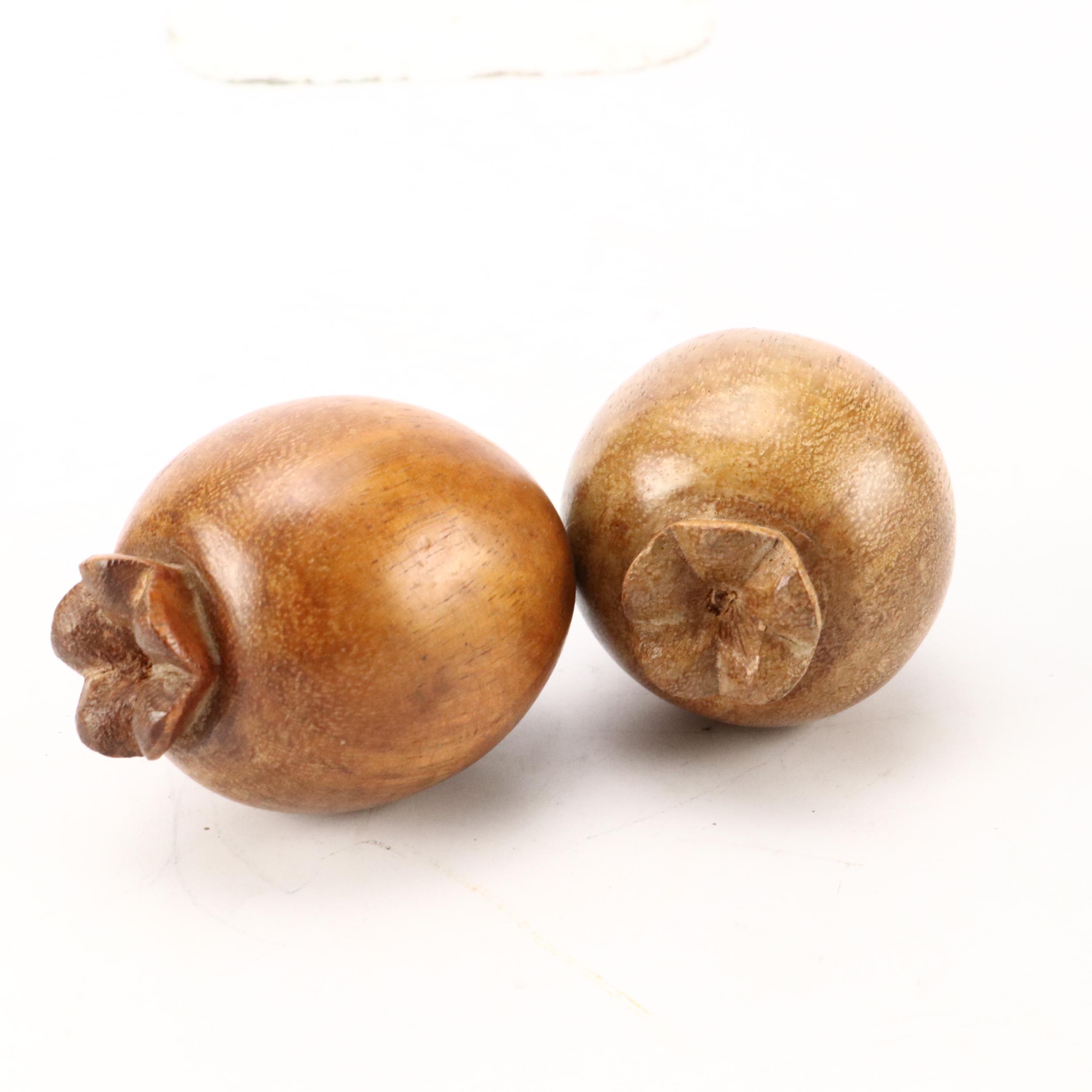 Lathe-Turned Wooden Candlesticks, Carved Wood Fruit, Faux Acorns and More