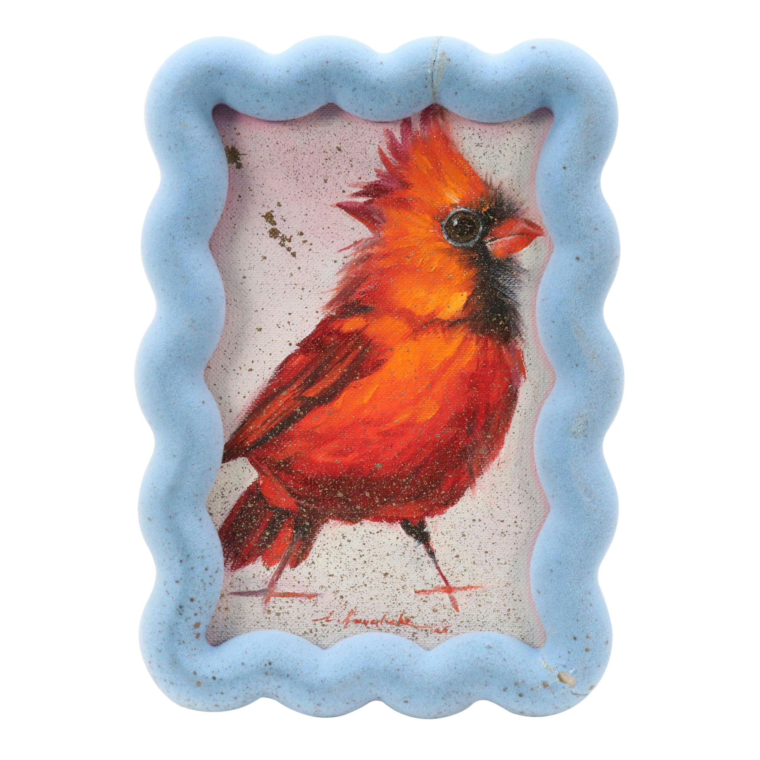 Inga Kovalenko Oil Painting of Cardinal, 2025