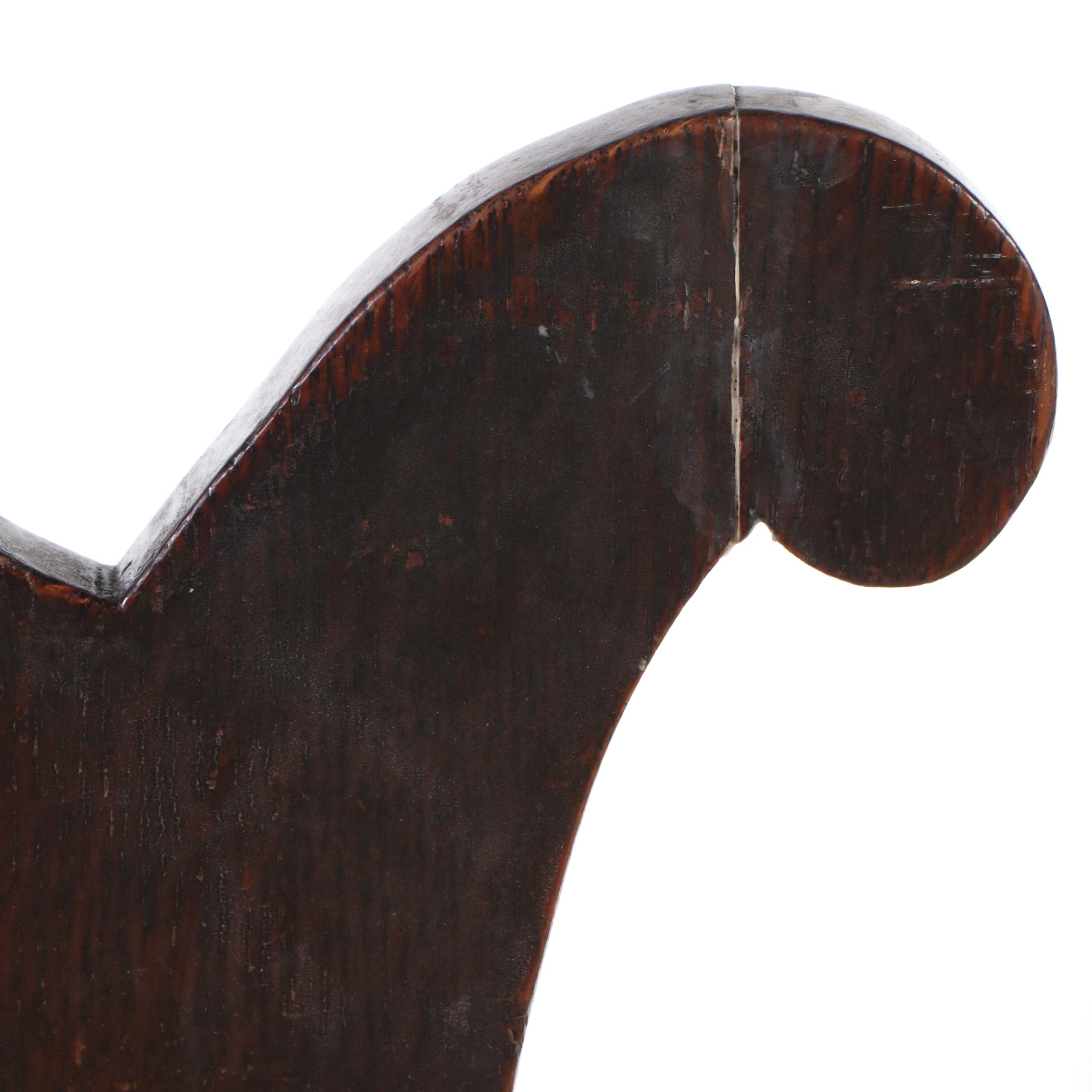 Renaissance Revival Carved Oak Sgabello Hall Chair