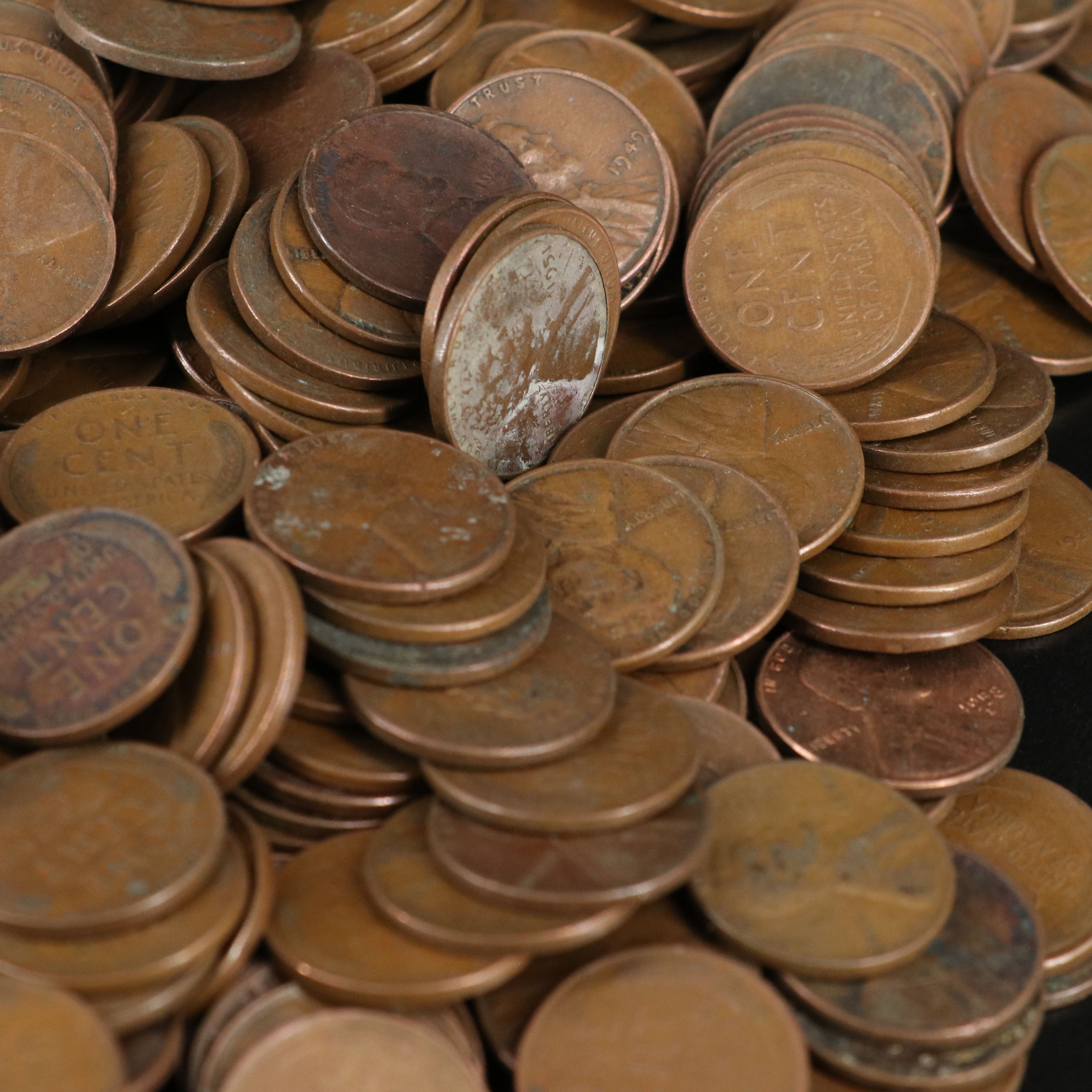 1,000 Lincoln Wheat Cents and 3-Coin WWII Steel Cent Set