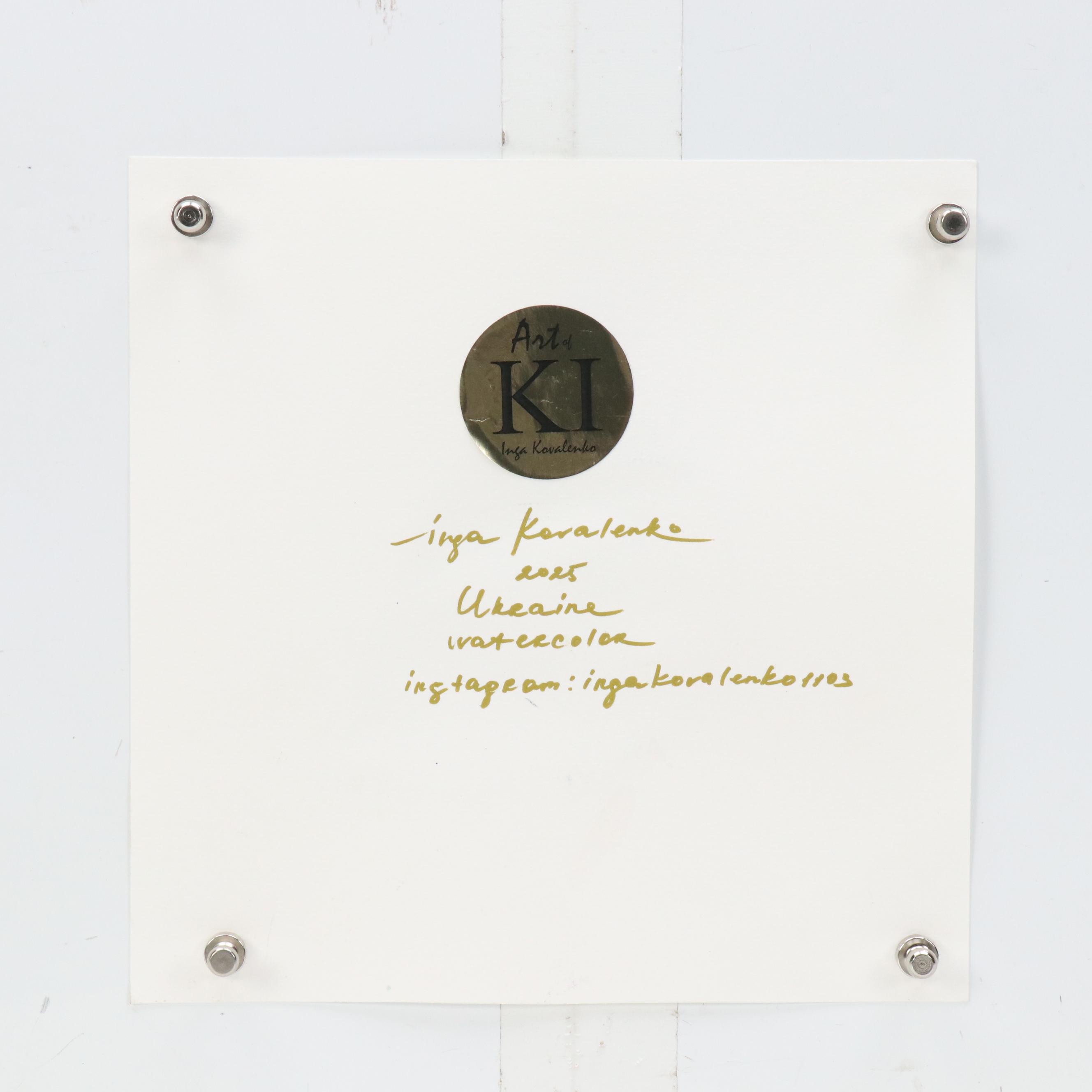 Inga Kovalenko Watercolor Painting of Baby Bluebird, 2025