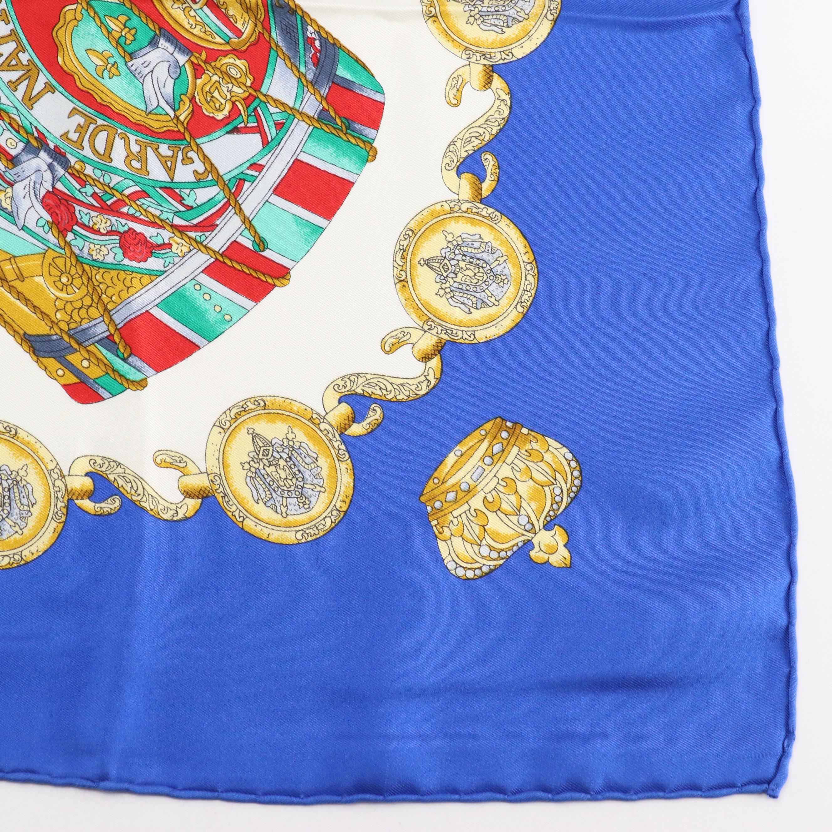 Hermès "Les Tambours" Silk Twill Scarf 90