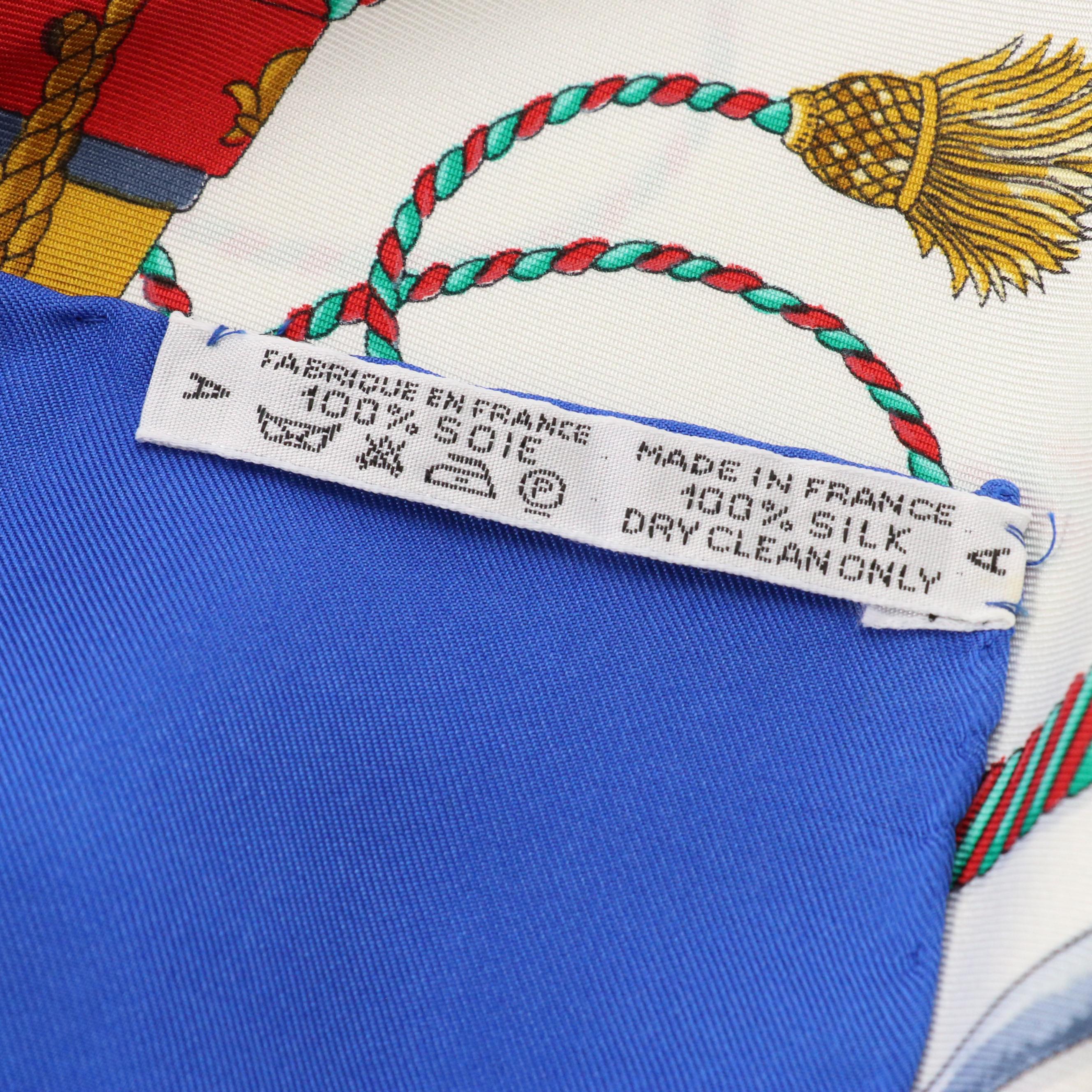 Hermès "Les Tambours" Silk Twill Scarf 90