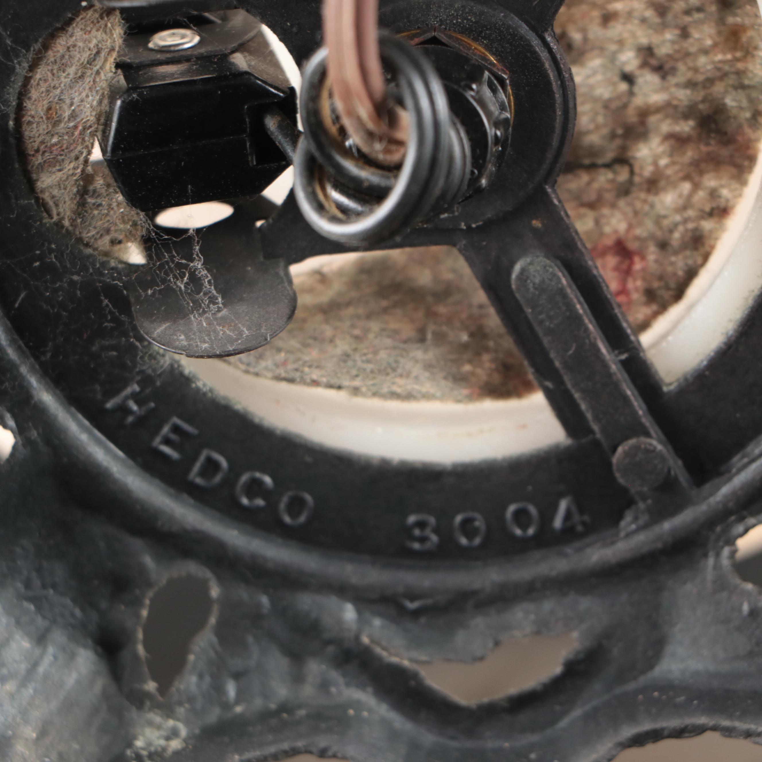 Victorian Style Orange Tulips Hand-Painted Milk Glass Parlor or Boudoir Lamp