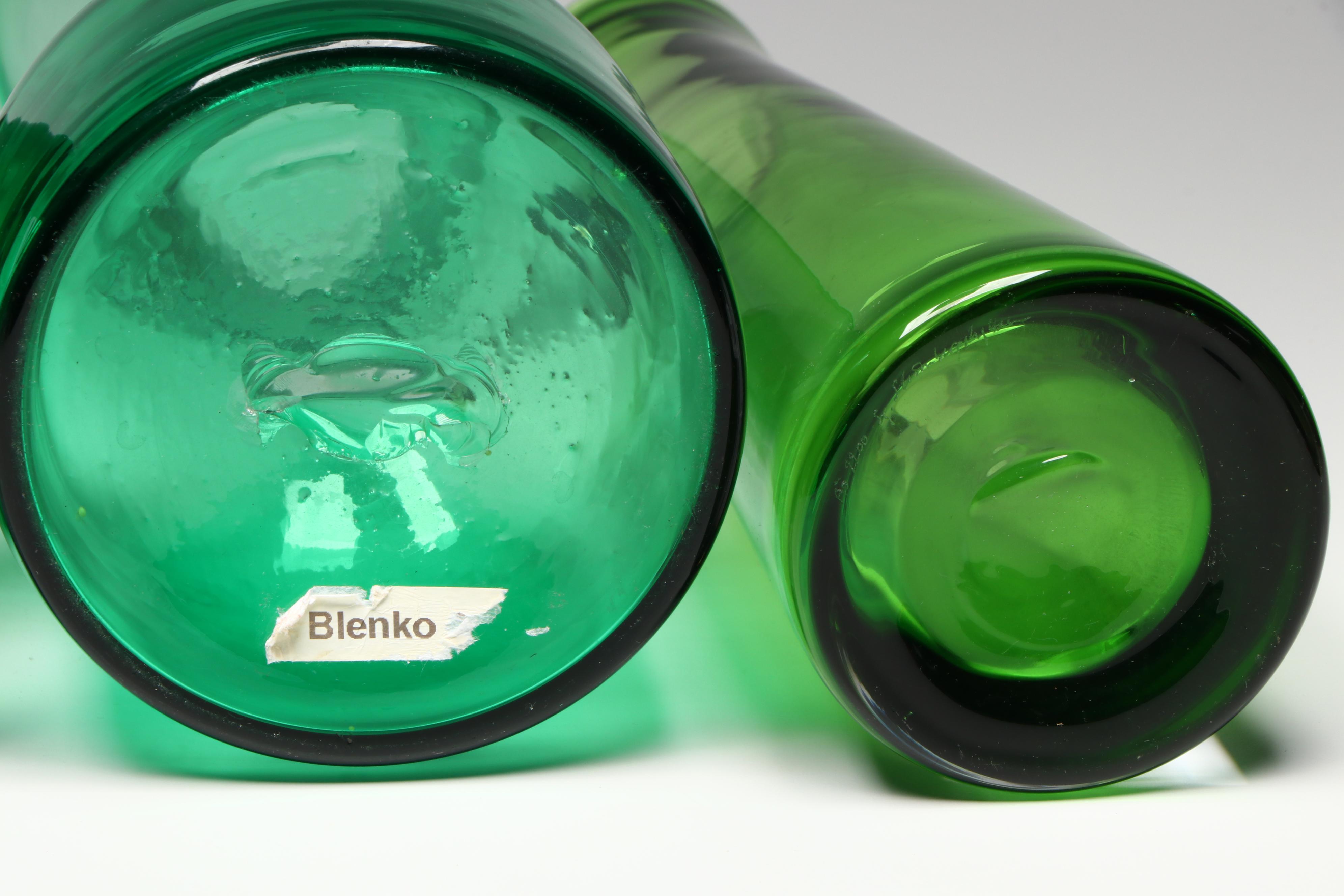 Strombergshyttan Button Vase, Blenko Carafe, Viking Princess Vase and More