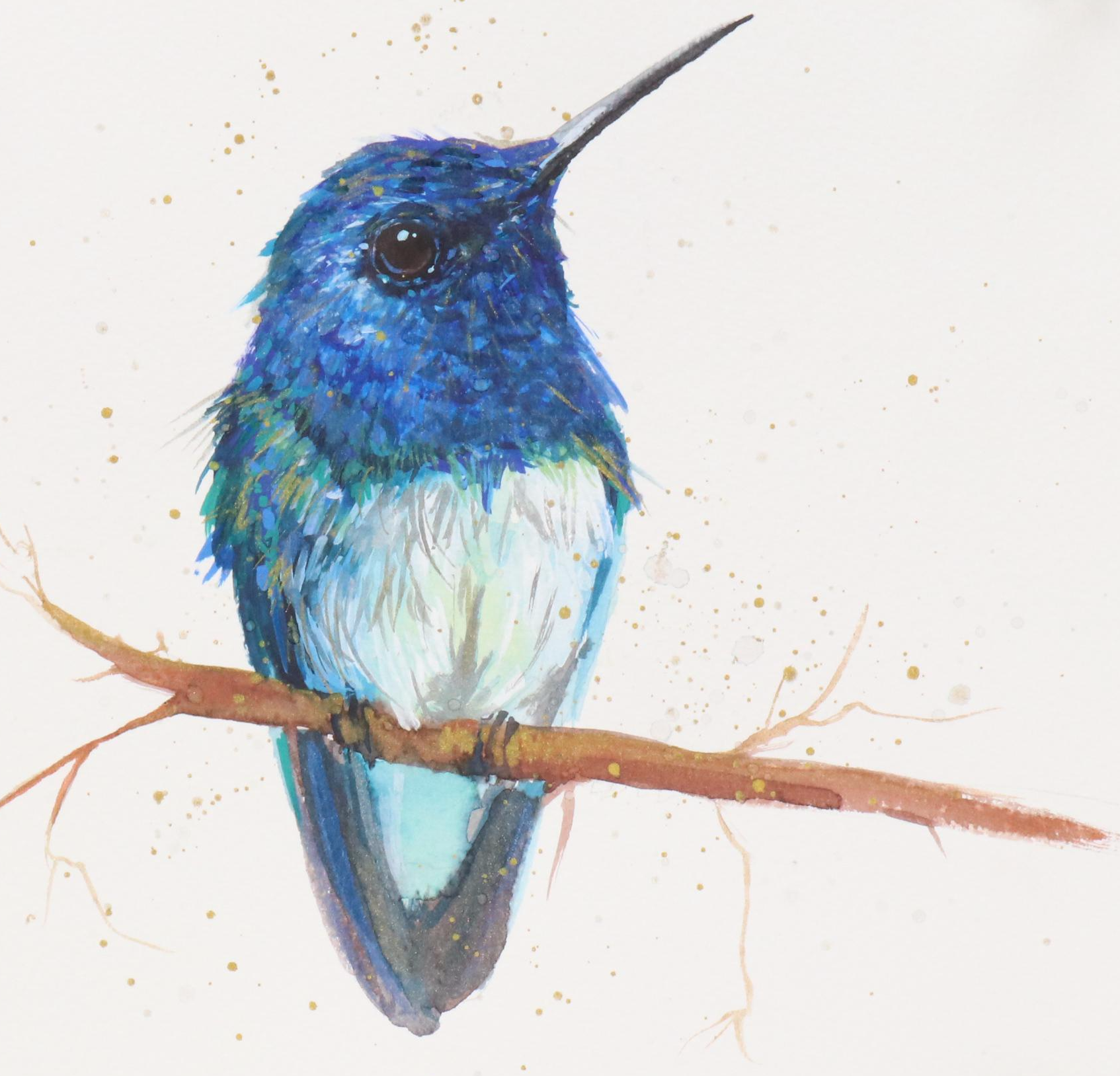 Inga Kovalenko Watercolor Painting of Hummingbird, 2025