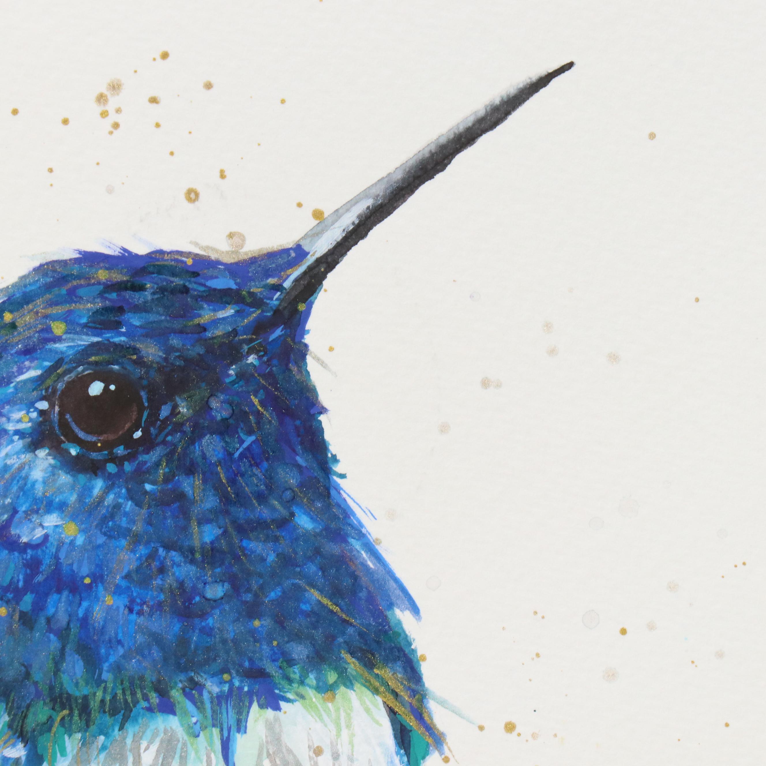 Inga Kovalenko Watercolor Painting of Hummingbird, 2025