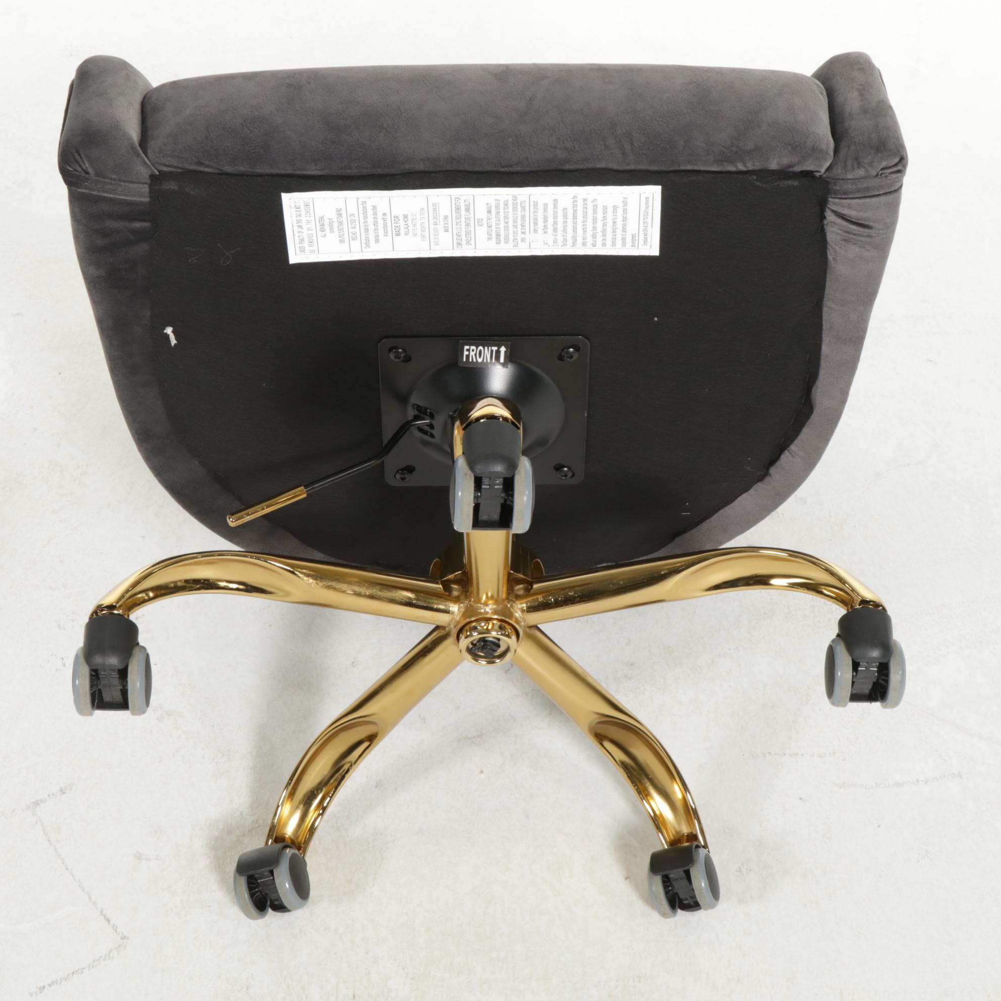 Hulala Home Contemporary Upholstered Swivel Office Chair, 2023