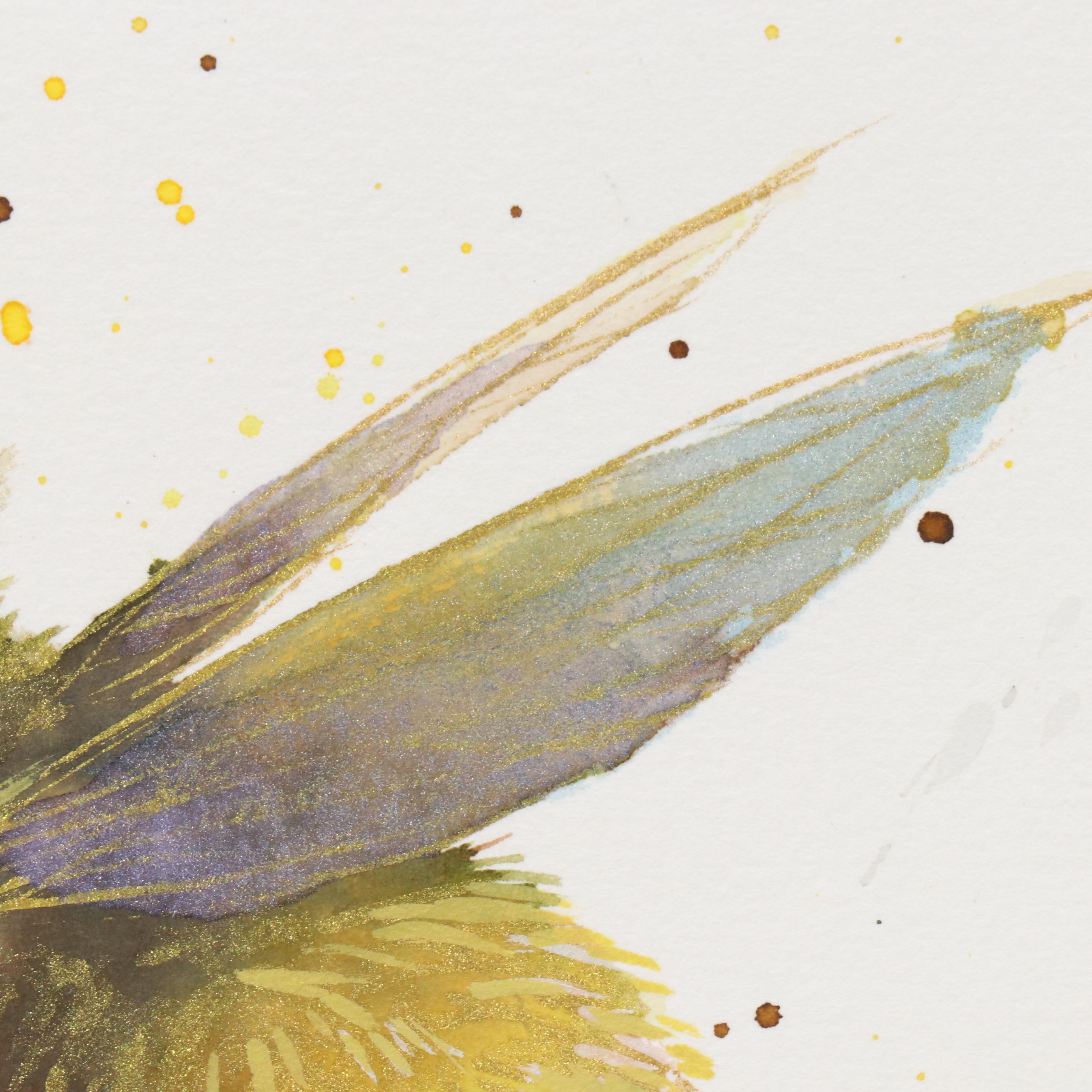 Inga Kovalenko Watercolor Painting of Bumblebee, 2025