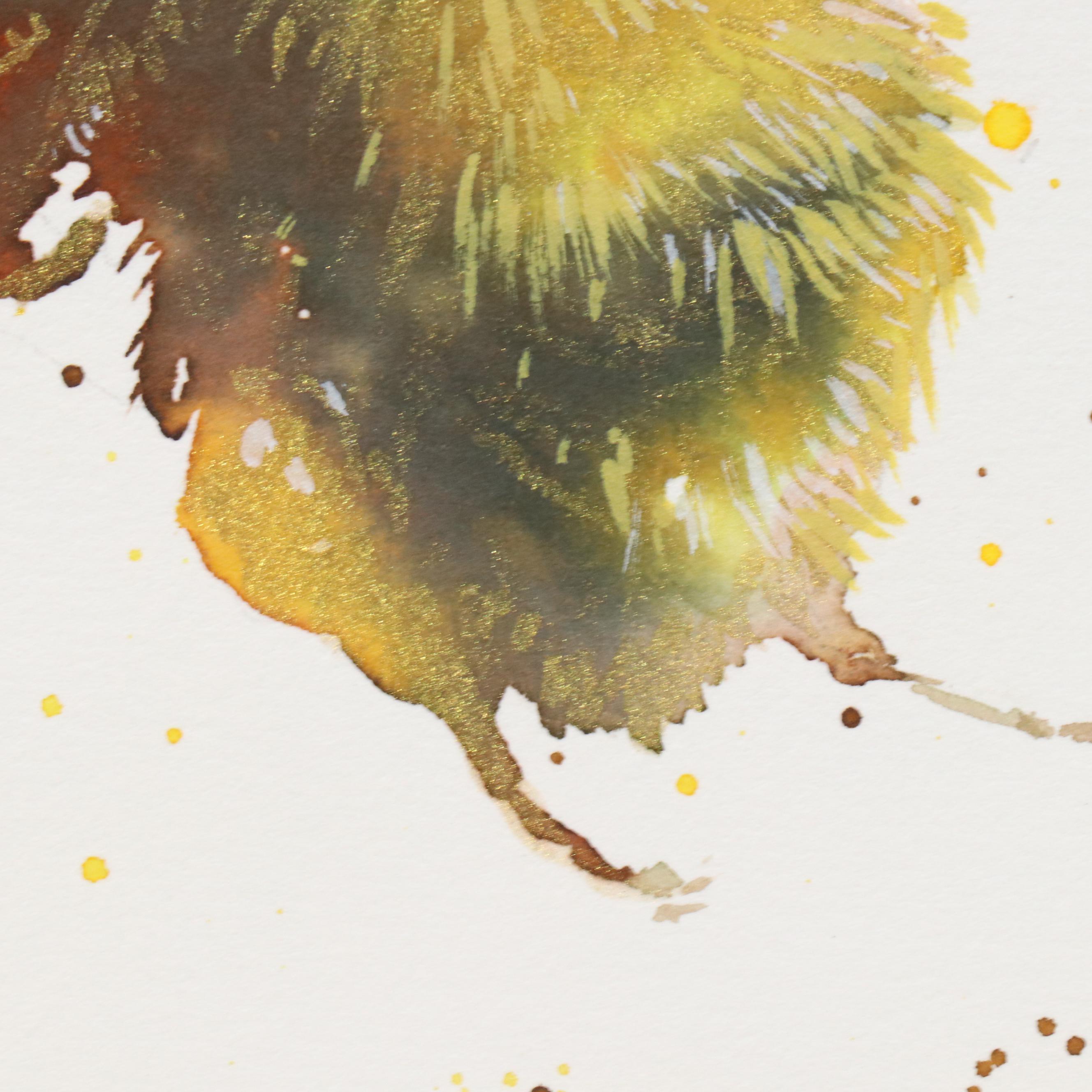 Inga Kovalenko Watercolor Painting of Bumblebee, 2025