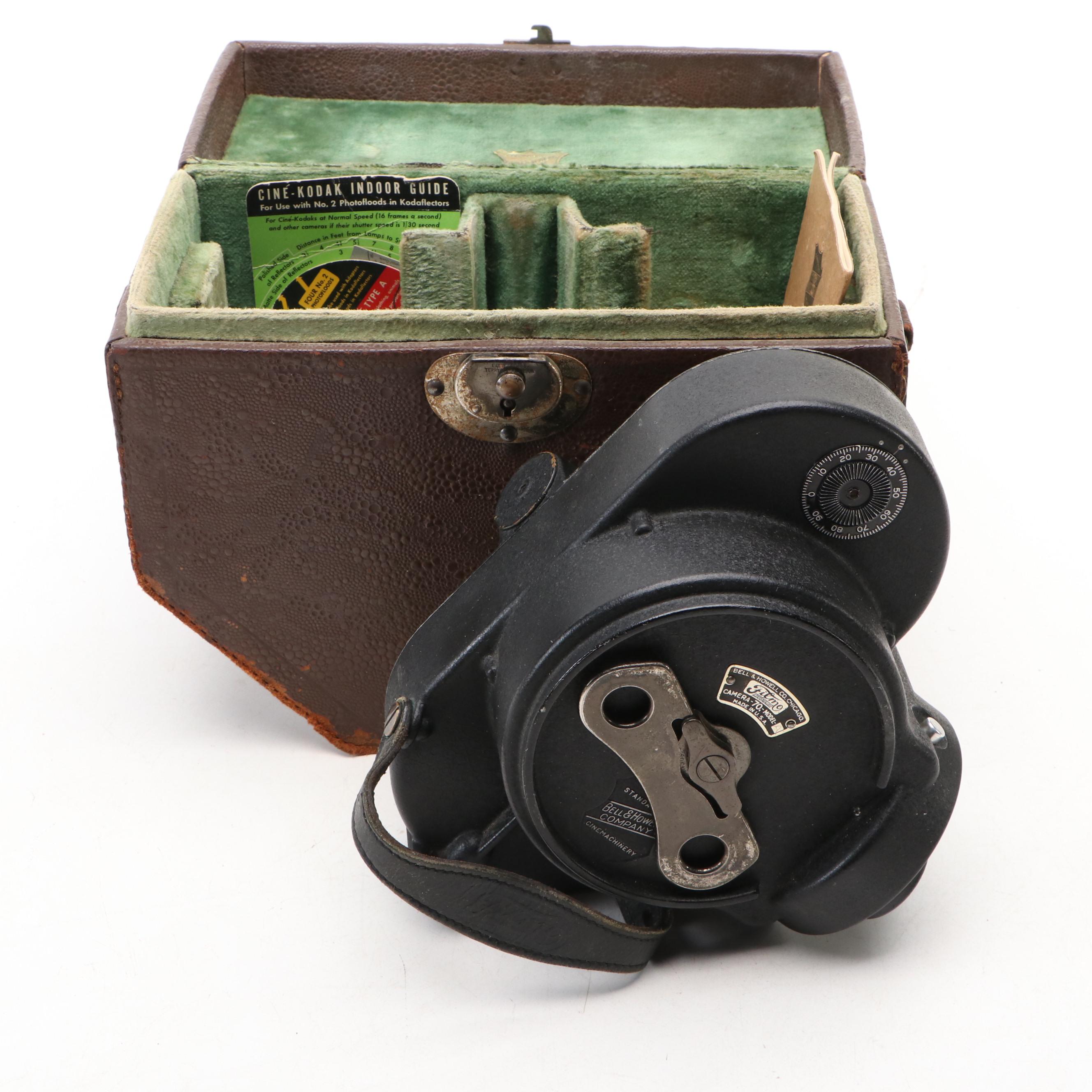 Bell & Howell Filmo Automatic Model 70 Motion Picture Camera with Case