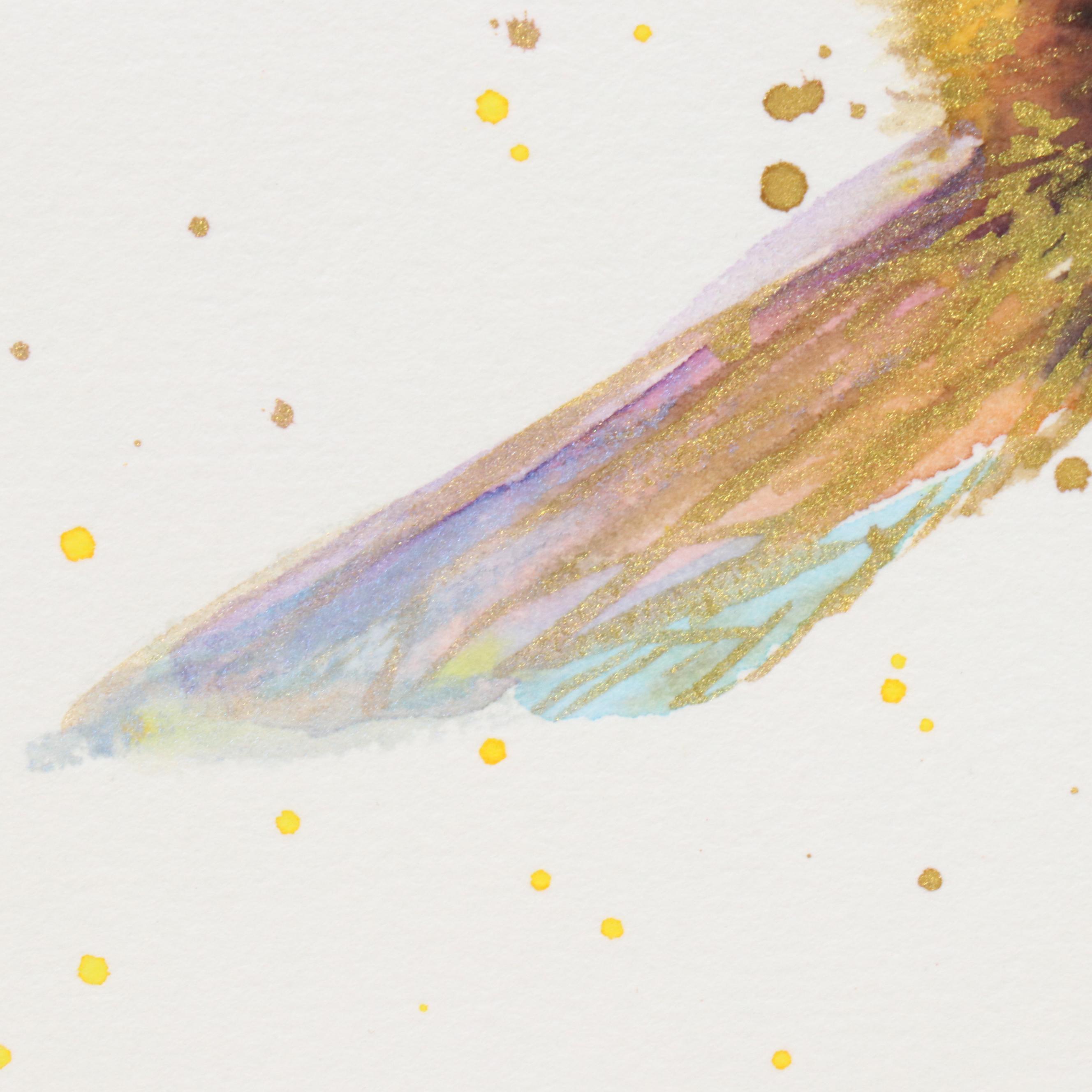 Inga Kovalenko Watercolor Painting of Bumblebee, 2025