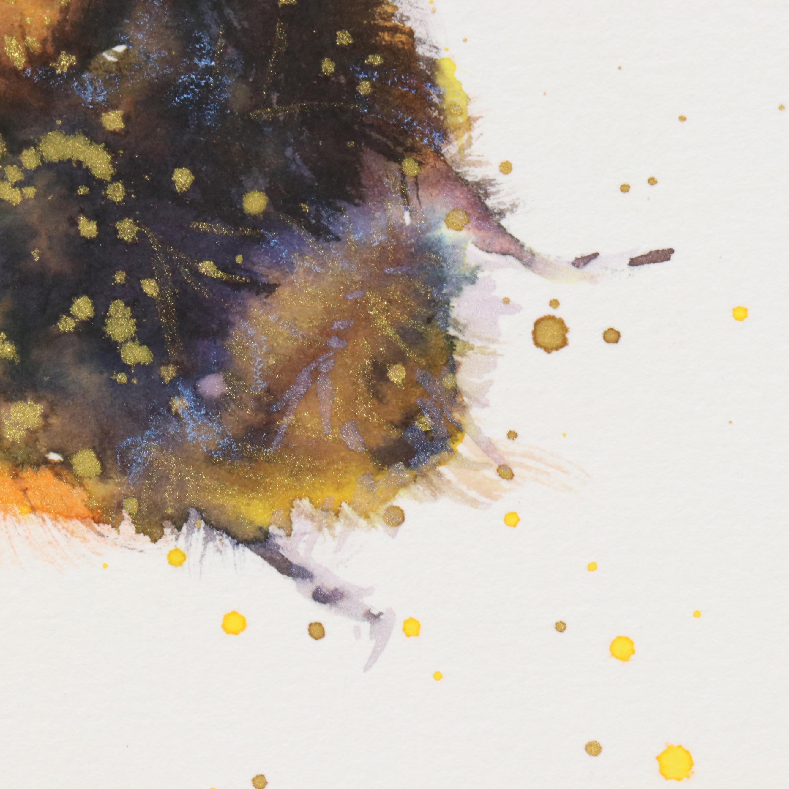 Inga Kovalenko Watercolor Painting of Bumblebee, 2025