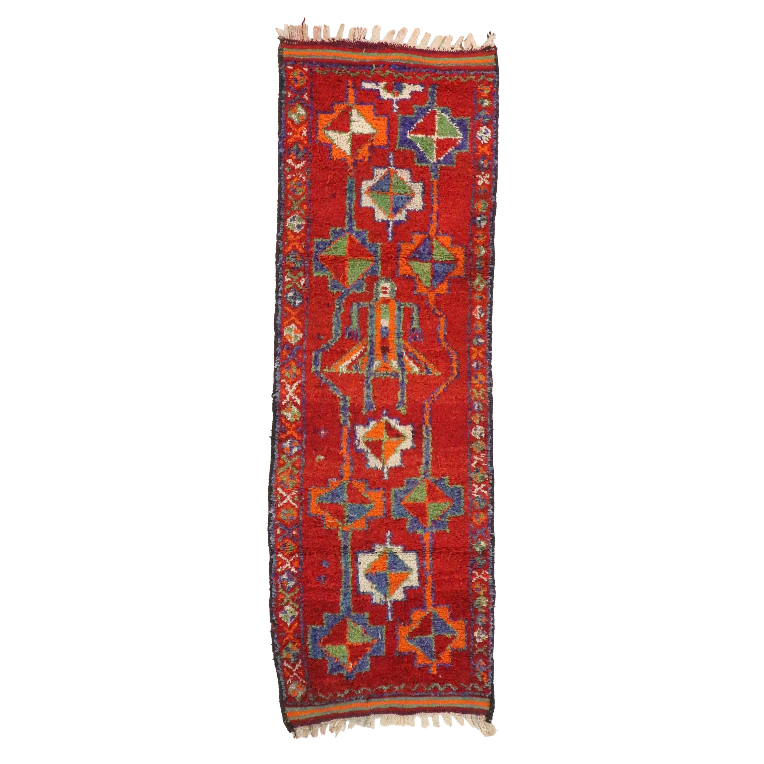3'5 x 10'7 Hand-Knotted Moroccan Berber Long Rug