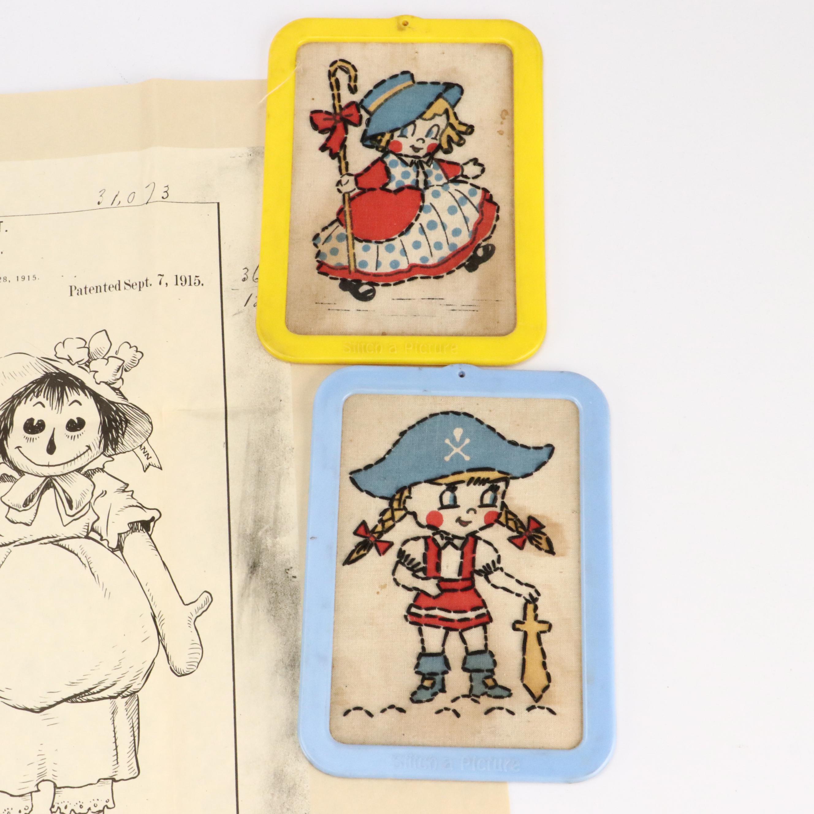 Howdy Doody and Raggedy Ann Dolls with Other Vintage Toys and Book