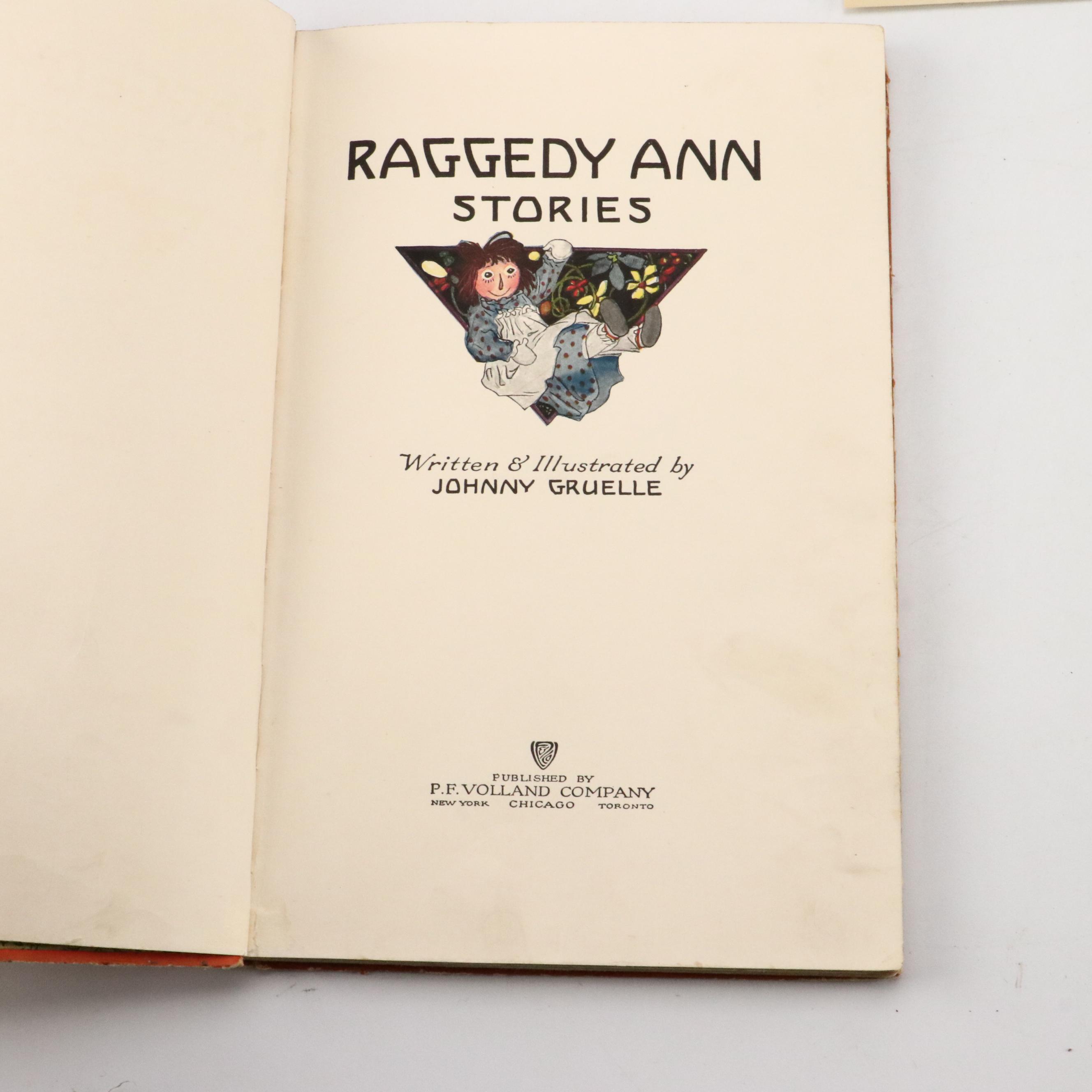 Howdy Doody and Raggedy Ann Dolls with Other Vintage Toys and Book