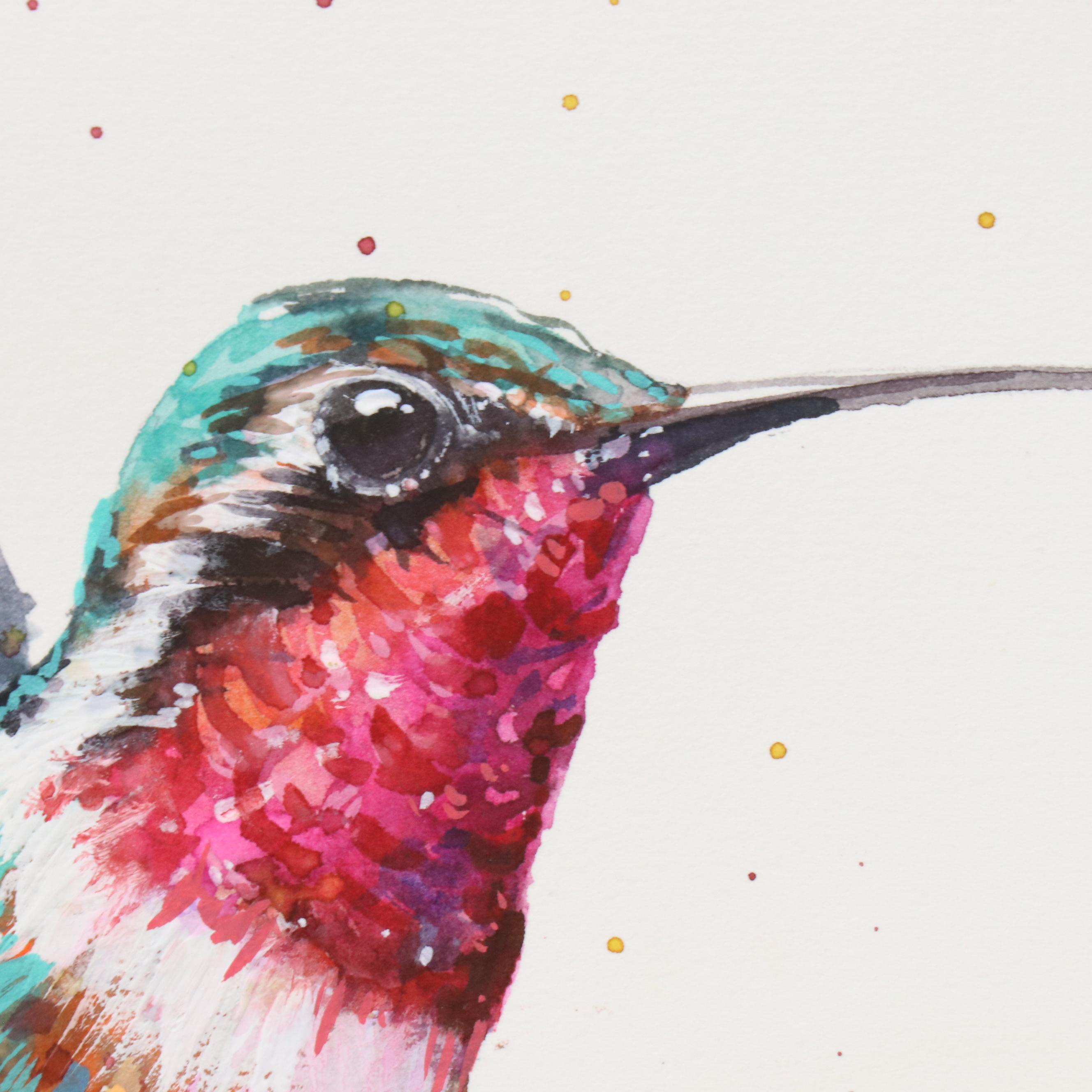 Inga Kovalenko Watercolor Painting of Hummingbird, 2025