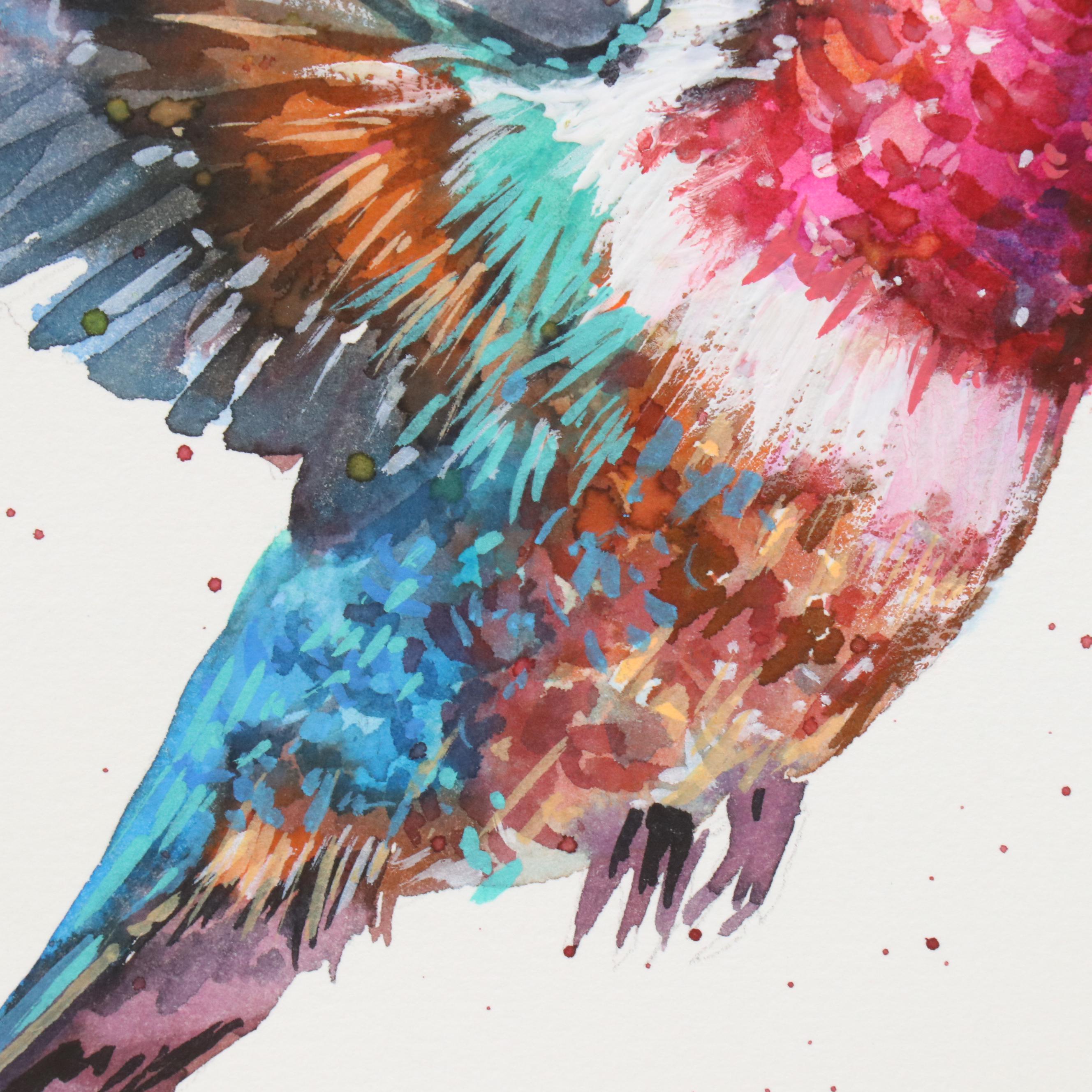 Inga Kovalenko Watercolor Painting of Hummingbird, 2025