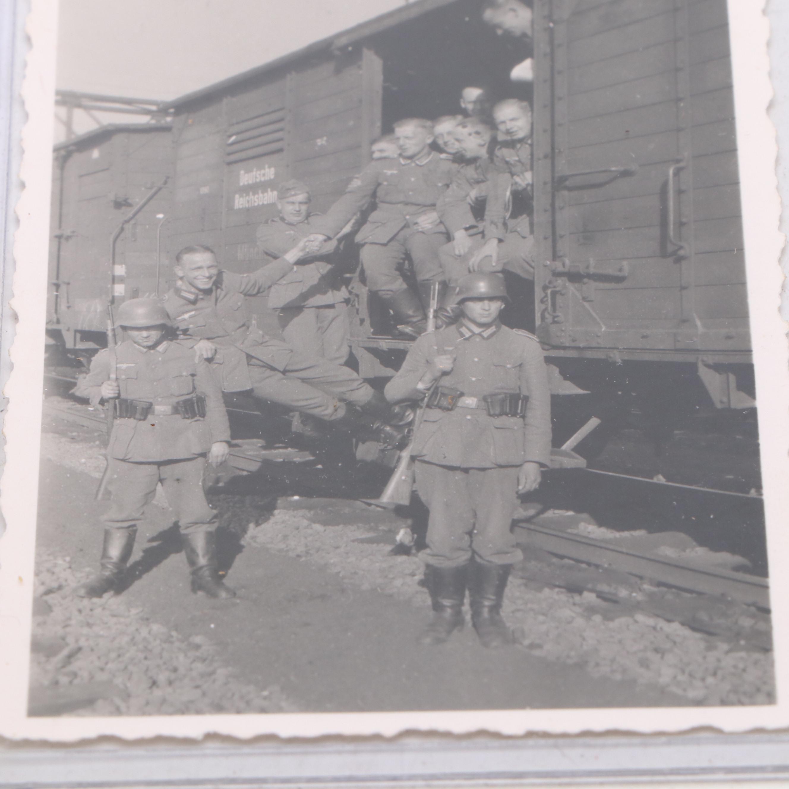 WWII Model Dioramas with Tanks, Military Equipment, and Photographs